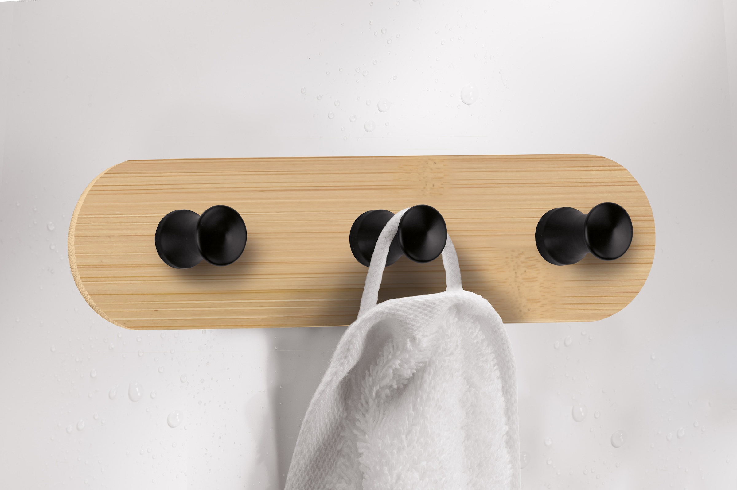 Kleine Wolke Klebehaken »Bamboo Hook Trio«