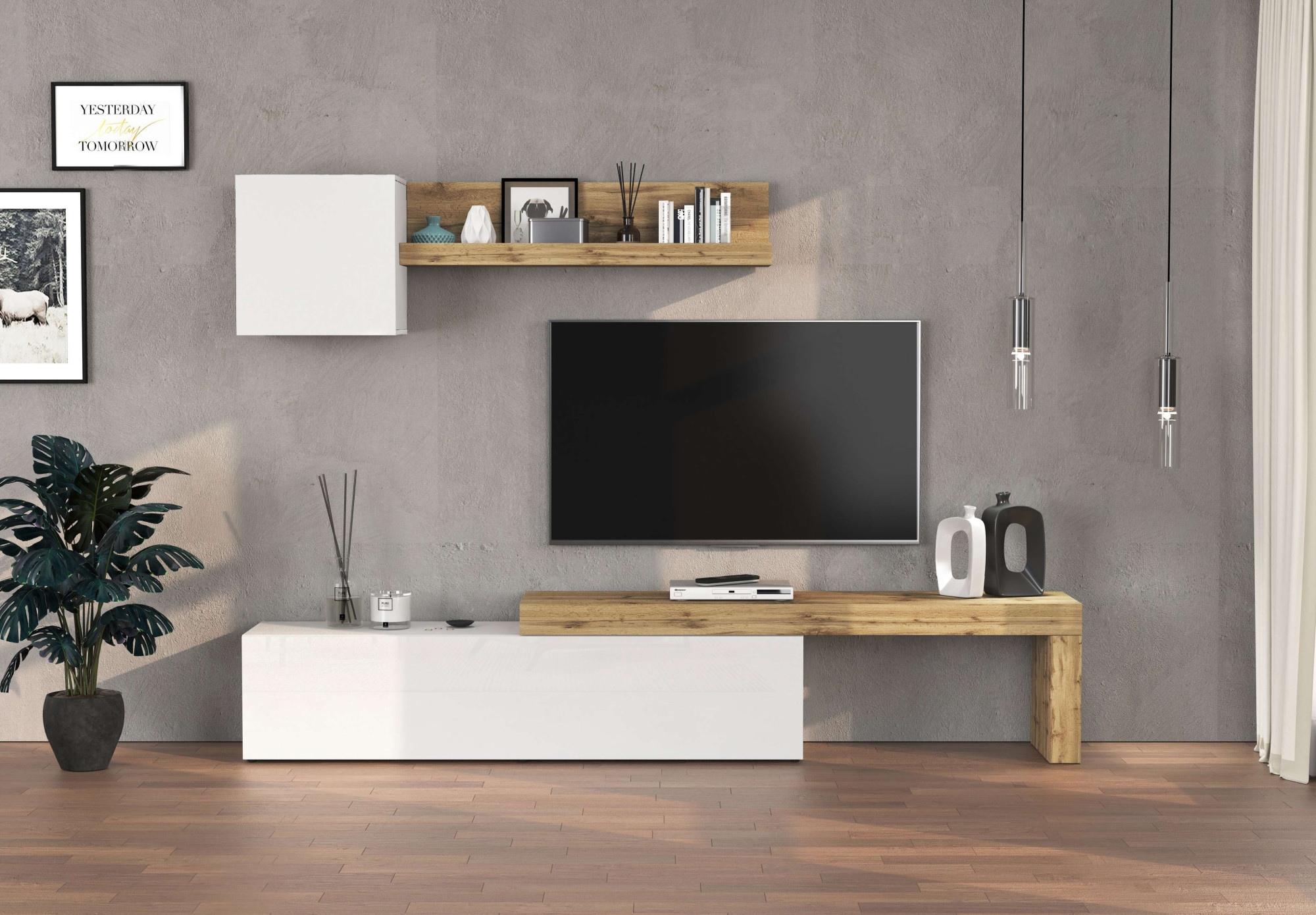 OTTO home TV-Wand »Chronos TV-Set, Wohnwand – Elemente frei platzierbar, Made in Italy« Set, 3-er set, 3 Stk. tlg.