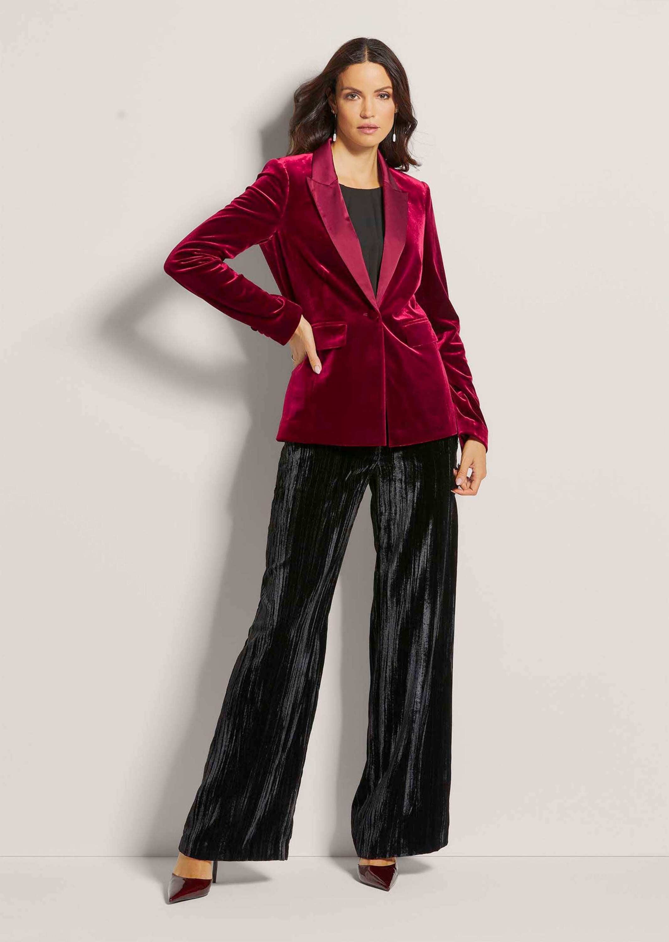 MADELEINE Longblazer »Samtjacke Samtblazer mit Reverskragen«