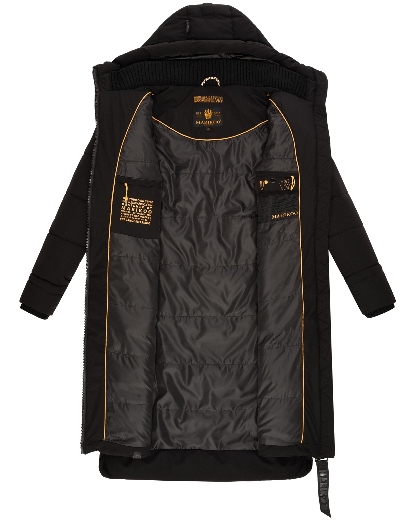Marikoo Winterjacke »Marikoo Benikoo Damen lange Winterjacke B949«
