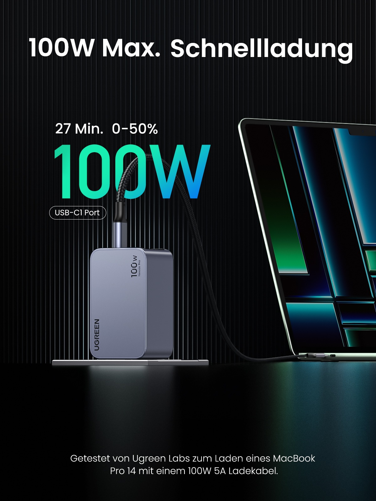 UGREEN Schnelllade-Gerät »Nexode Pro 100W 3-Port GaN Fast Charger Set X757«