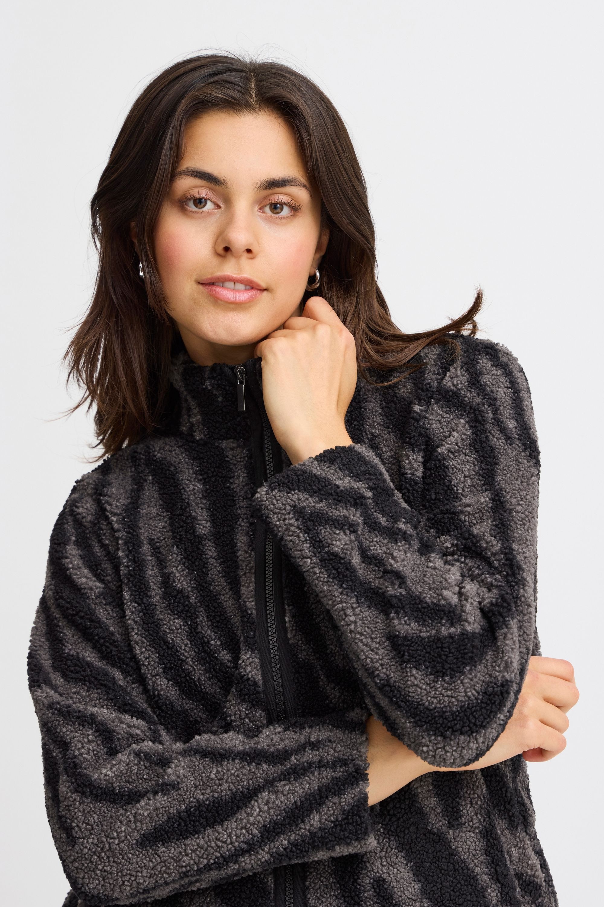 fransa Kapuzenfleecejacke »Sweatjacke FRNOVA CAR 2«