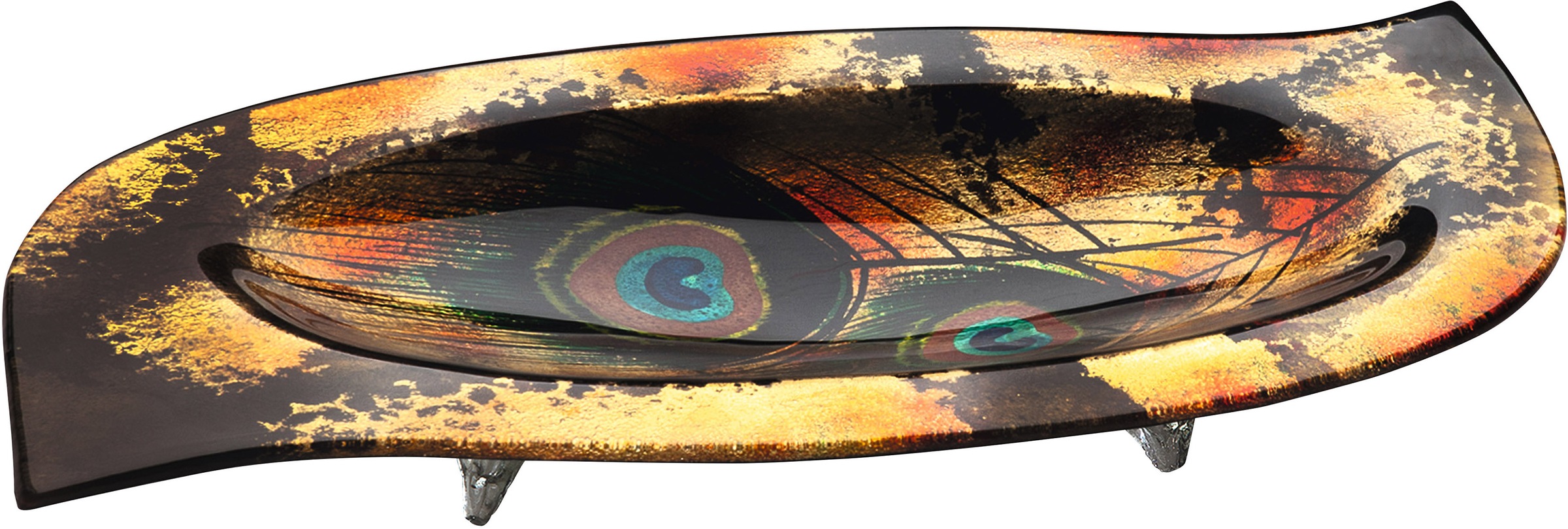 Casablanca by Gilde Dekoschale »Peacock«, handgefertigt