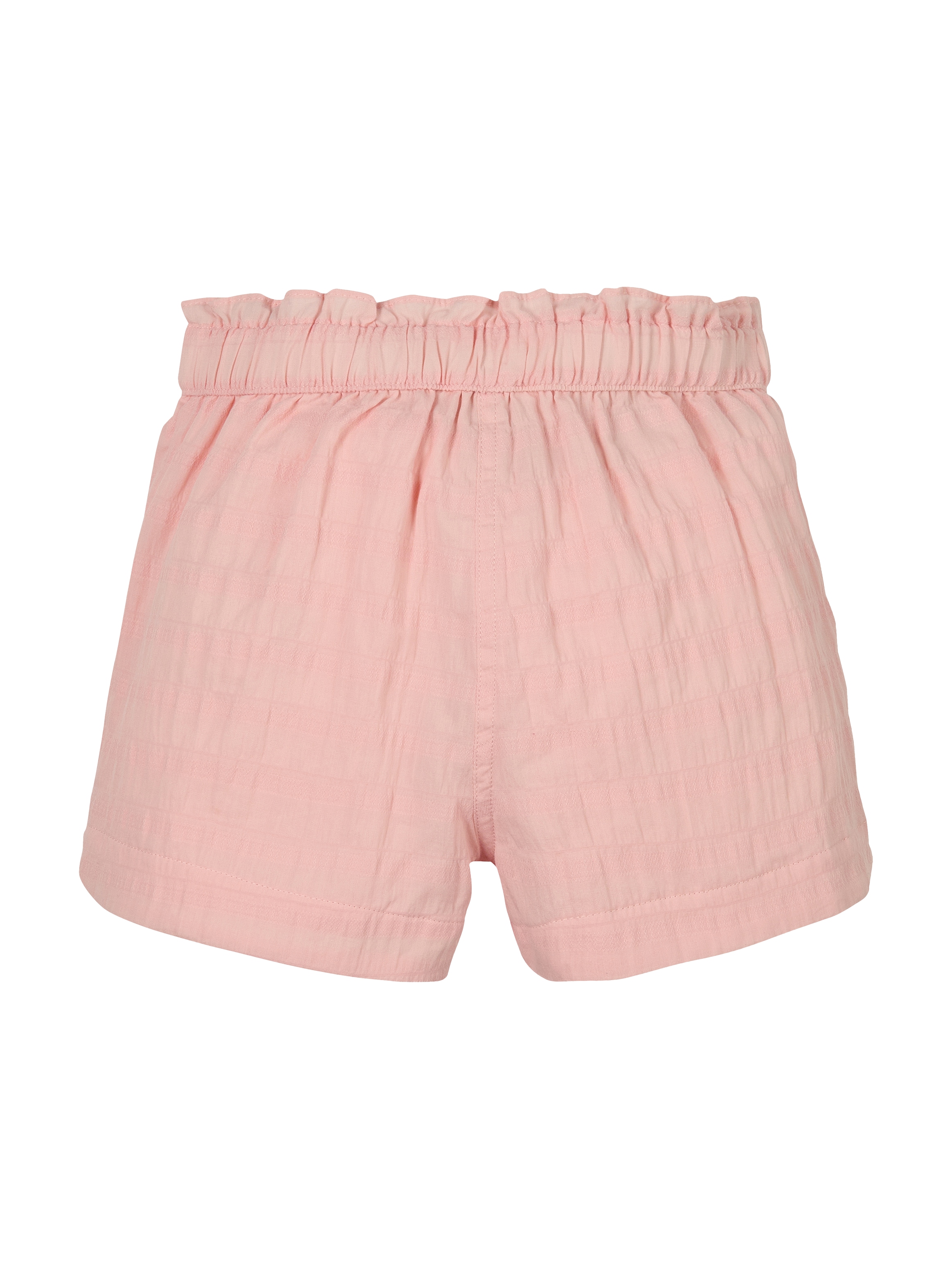 Tommy Hilfiger Shorts »TEXTURED COTTON SHORT«, mit Rüschen, mit Logostickerei, mit Struktur