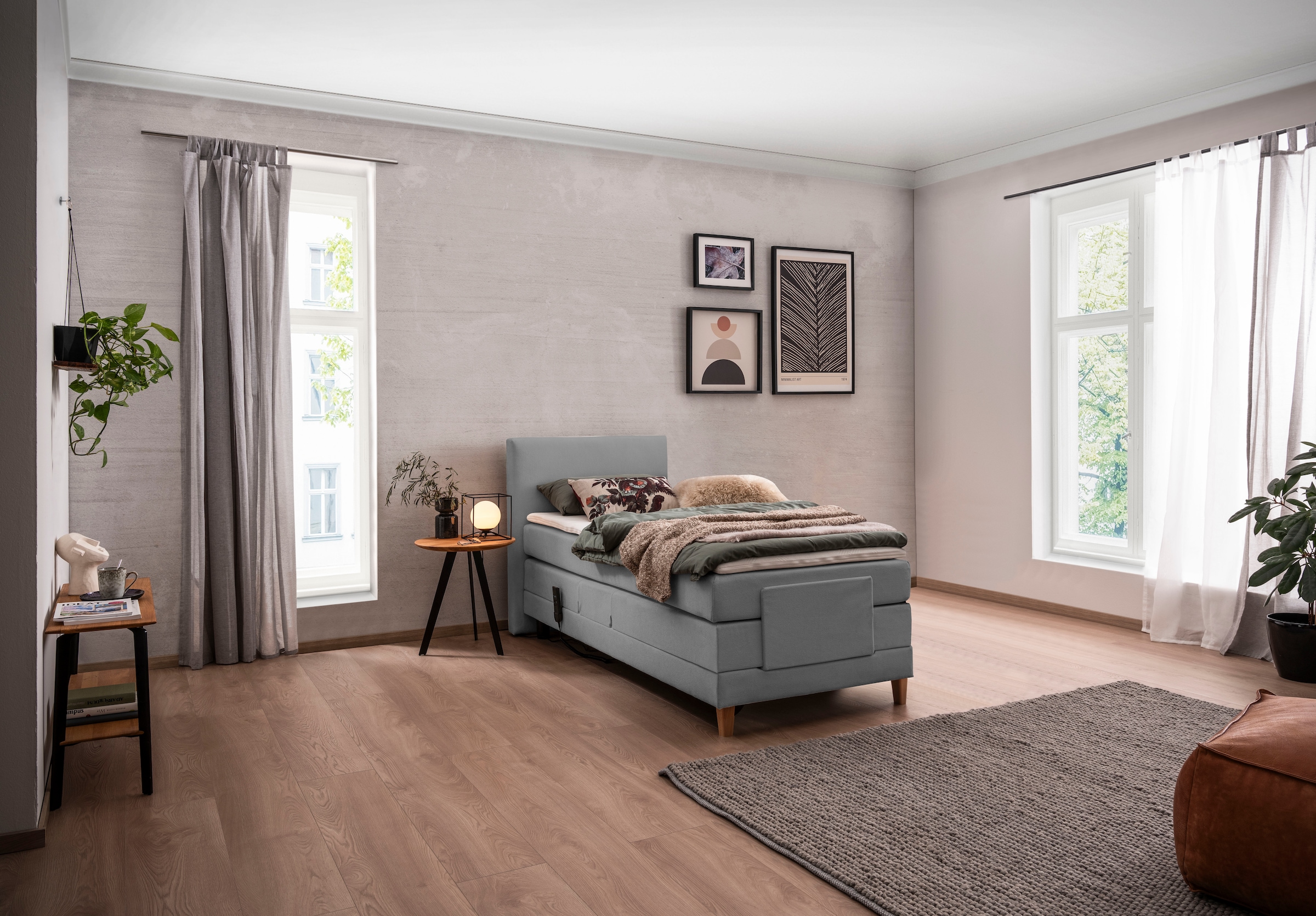 alina Boxspringbett »Primus« mit motorischer Verstellung, inkl. Matratzen und Topper