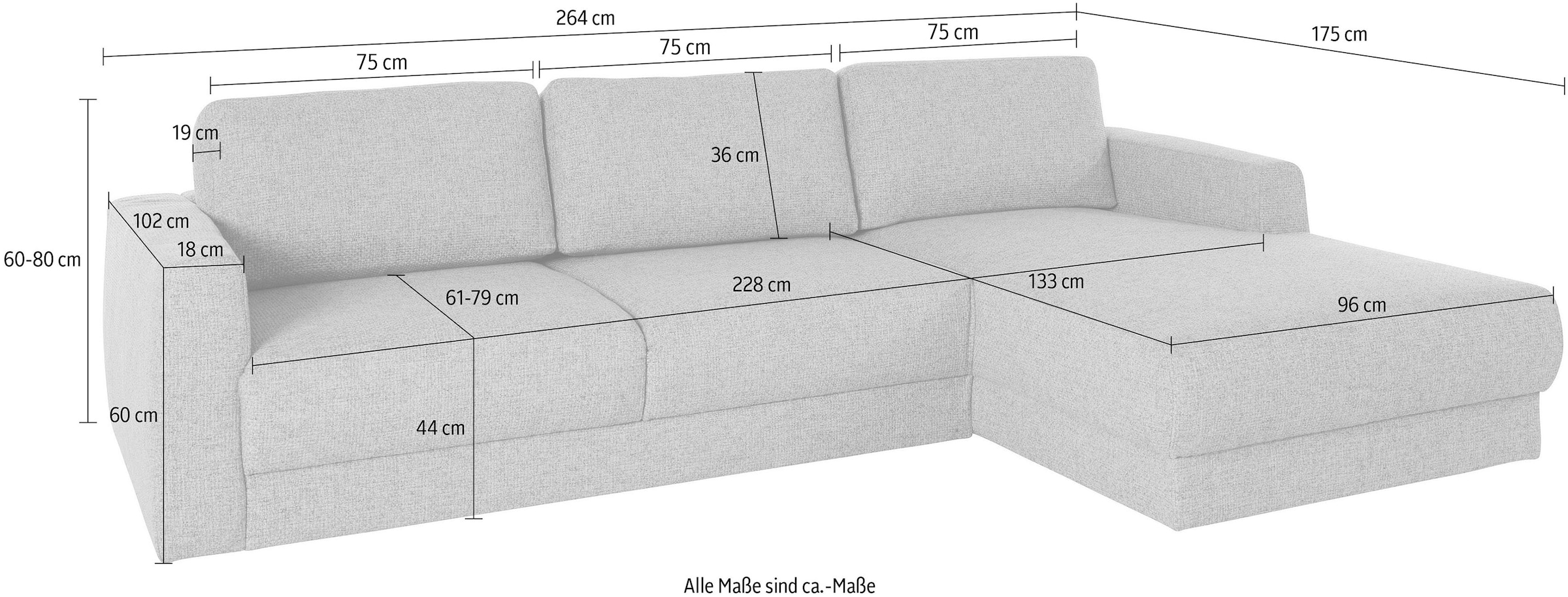 andas Ecksofa »Hobro L-Form« in 3 Bezugsqualitäten in vielen Farben, Design by Morten Georgsen