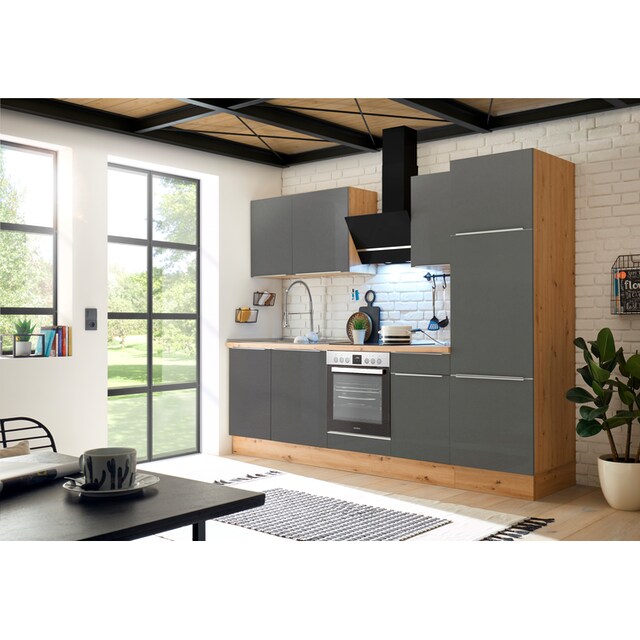 RESPEKTA Küchenzeile »Safado aus der Serie Marleen«, hochwertige  Ausstattung wie Soft Close Funktion, Breite 280 cm im OTTO Online Shop