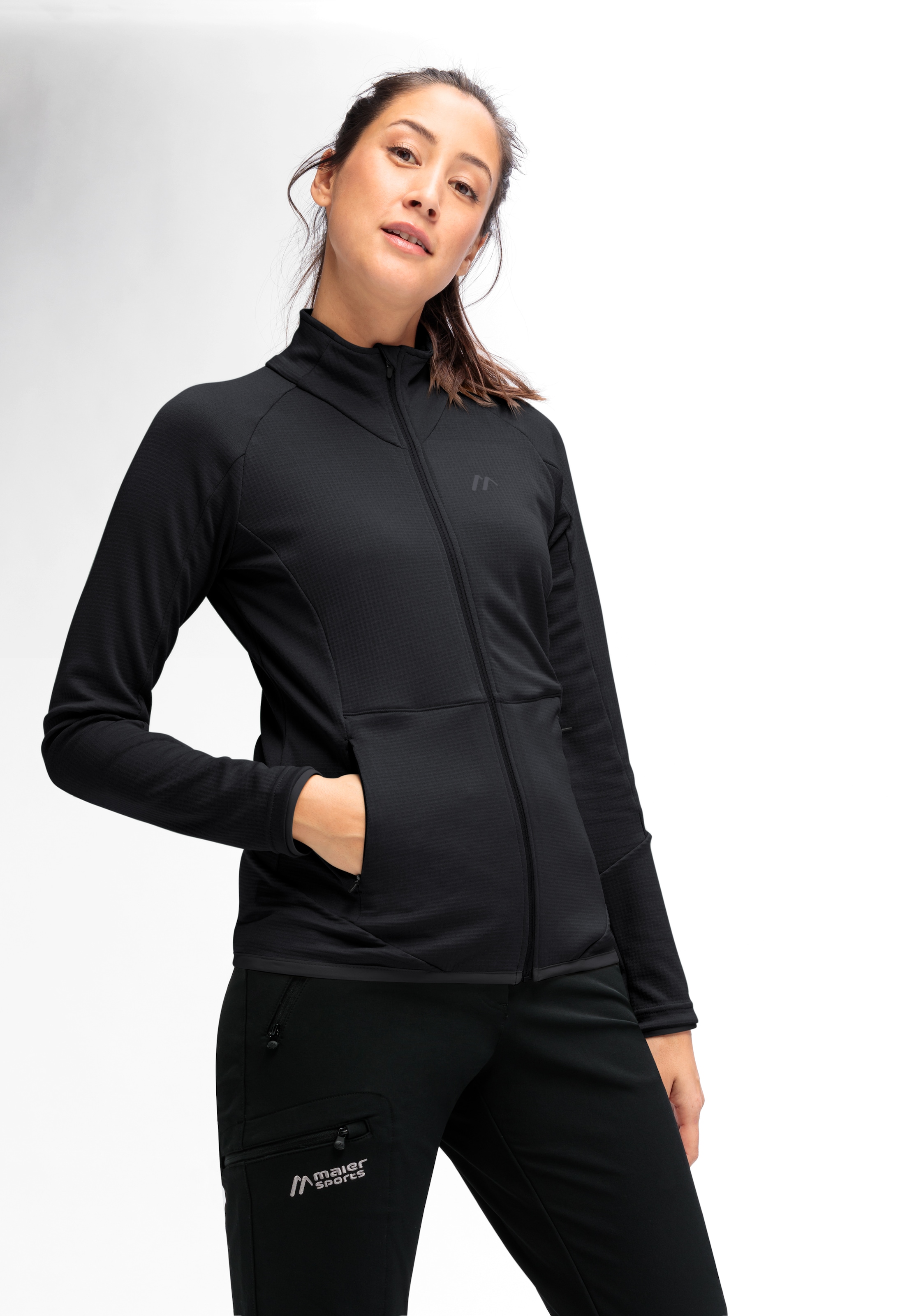 Maier Sports Fleecejacke »Sinaia W«, Damen Midlayer, atmungsaktiv schnelltrocknend, Full-Zip, Regular Fit