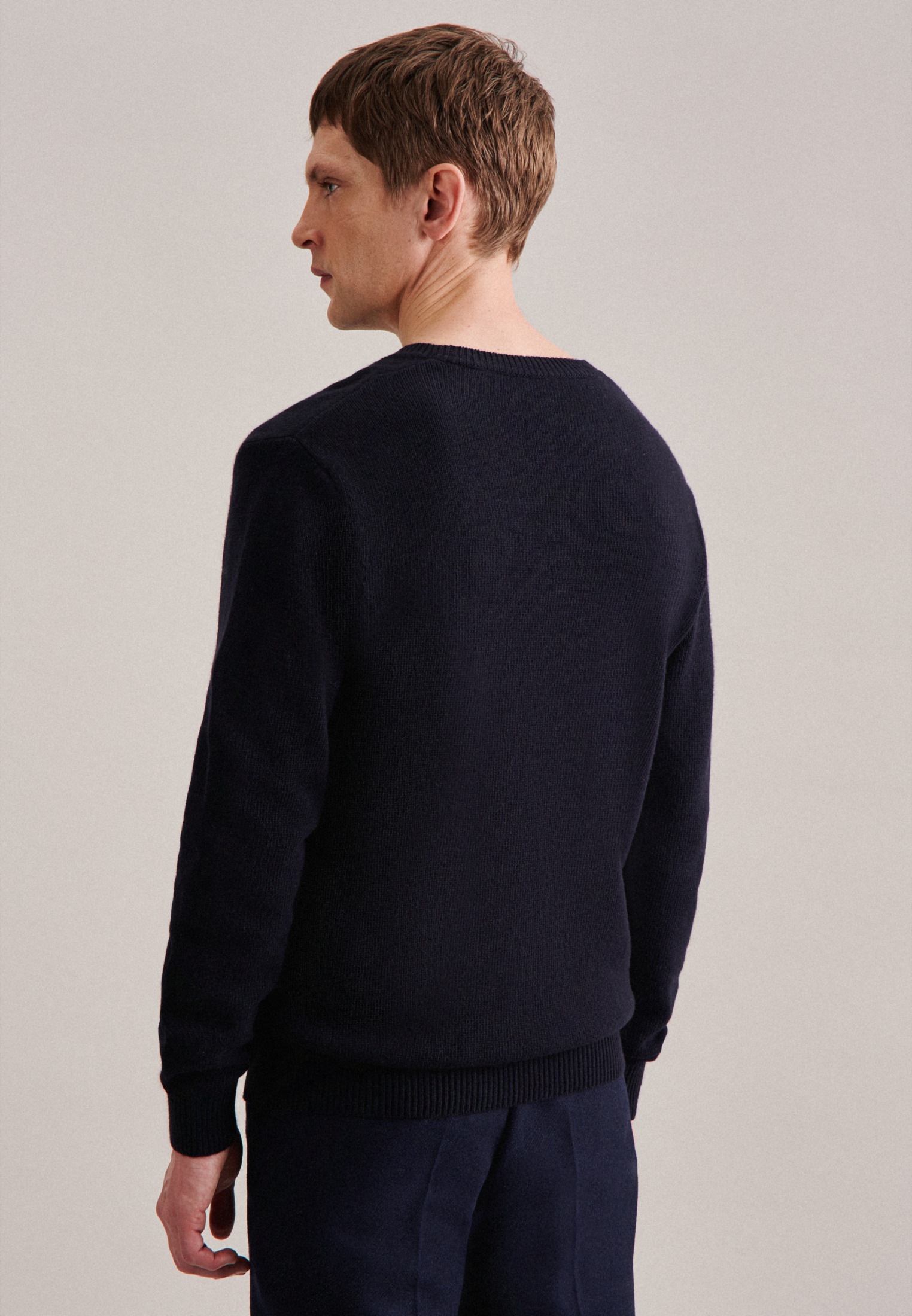 seidensticker Strickpullover »Regular«, Langarm Rundhals Uni