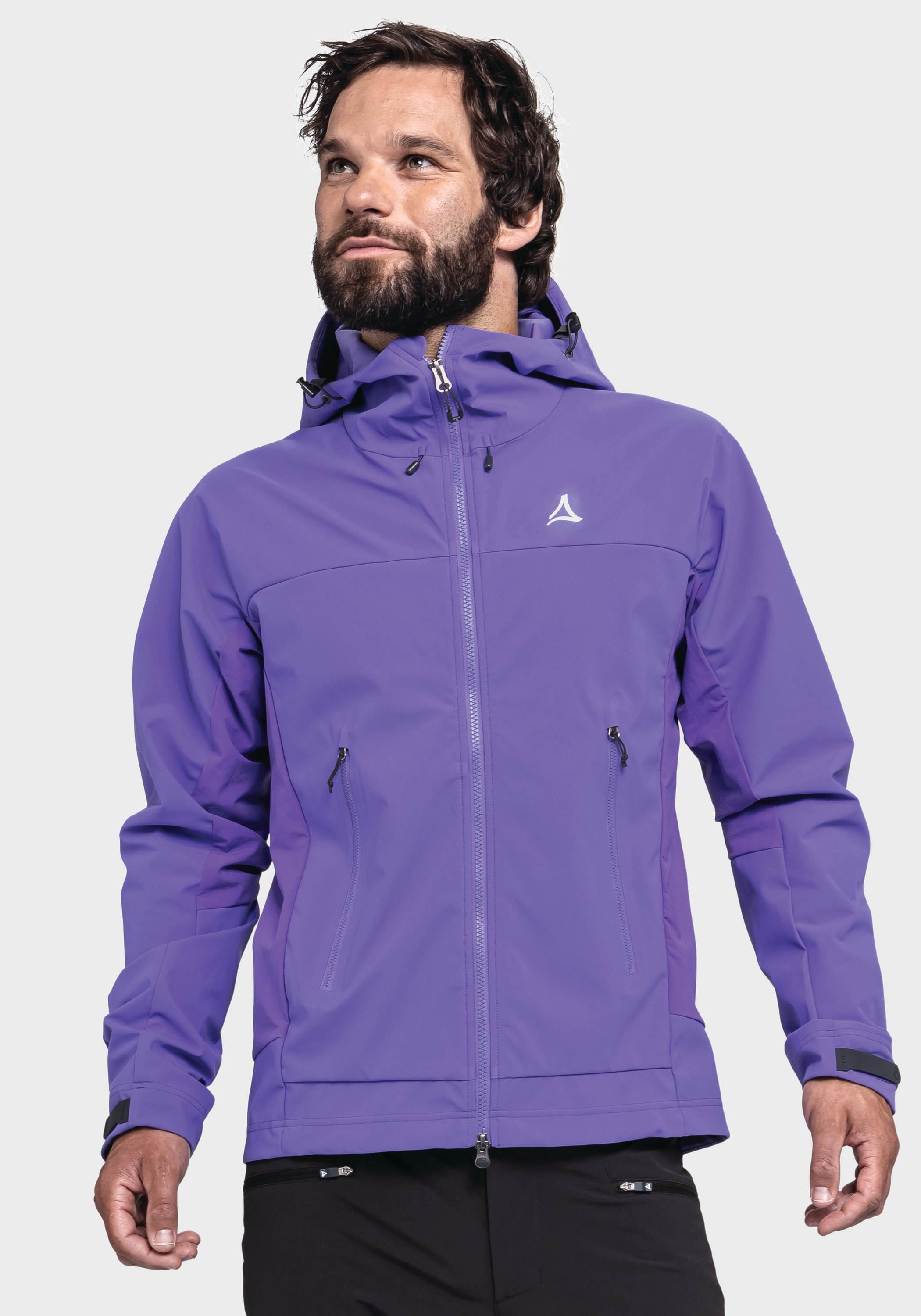 Schöffel Outdoorjacke »Mountain Softshell Jk Style Blaueis MNS«, mit Kapuze