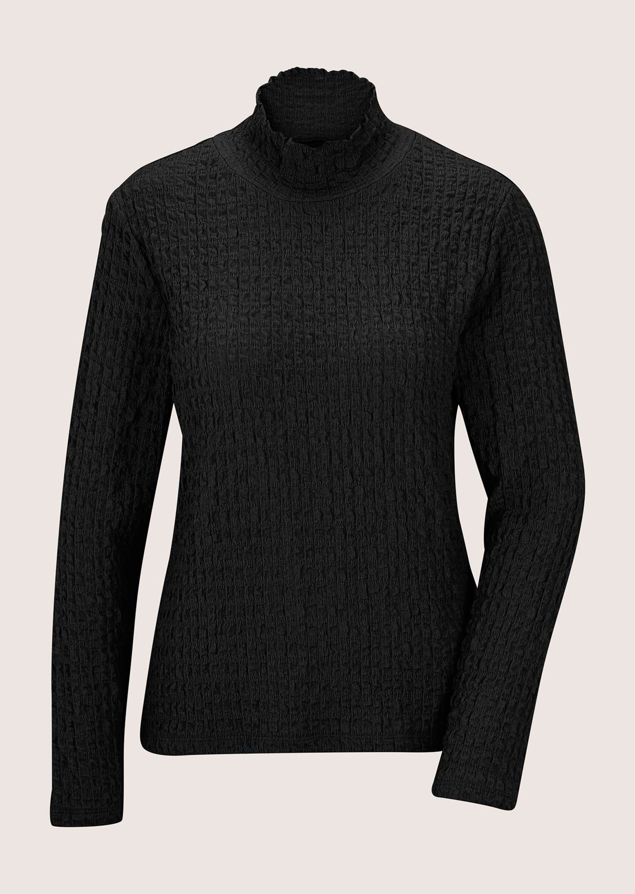 MADELEINE Langarmshirt »Jerseybluse Elegantes Oberteil mit Stehkragen«