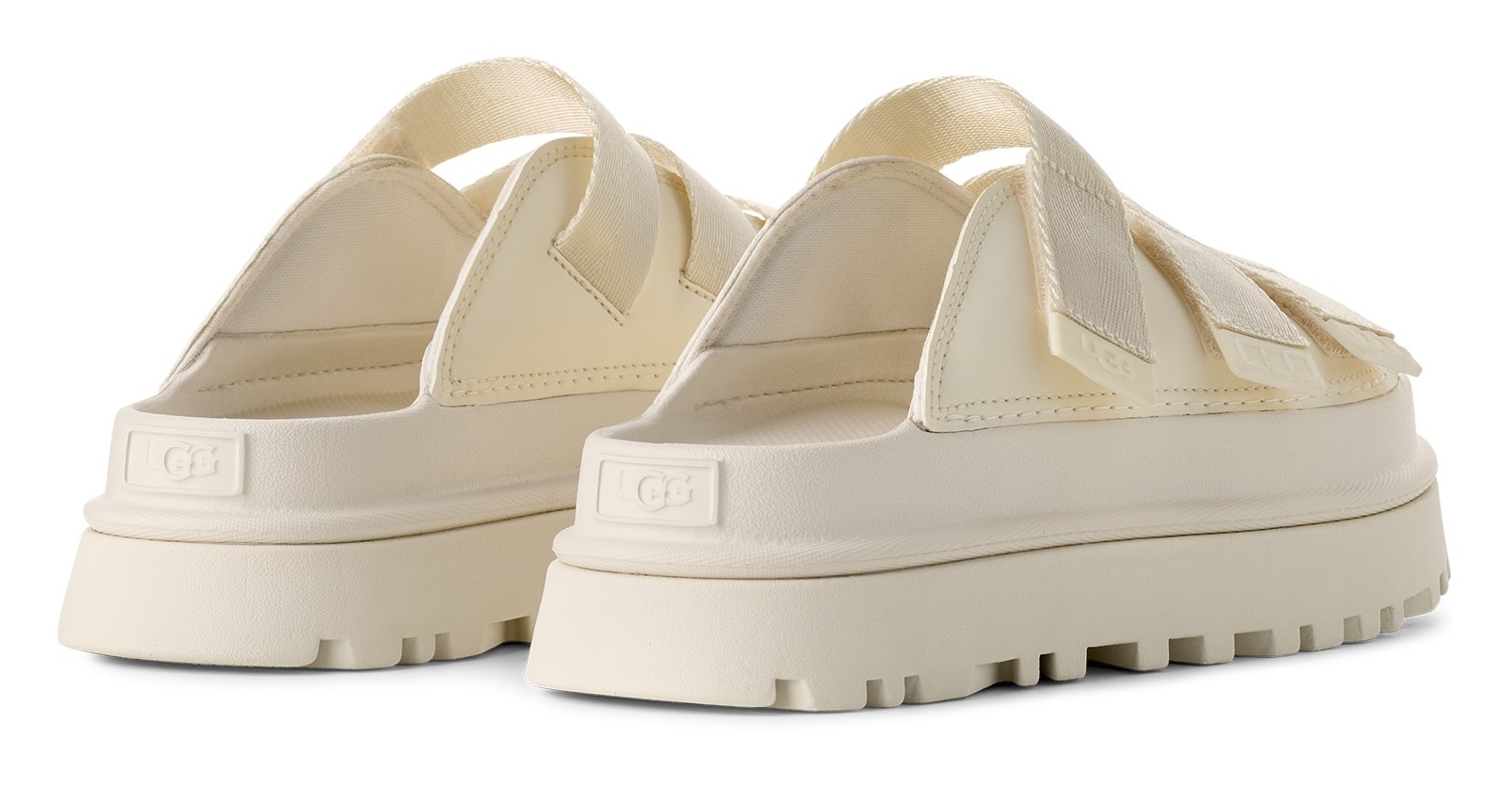 UGG Pantolette »GOLDENGLOW SLIDE«, Plateauschuh, Sandale, Flats mit Fußbett