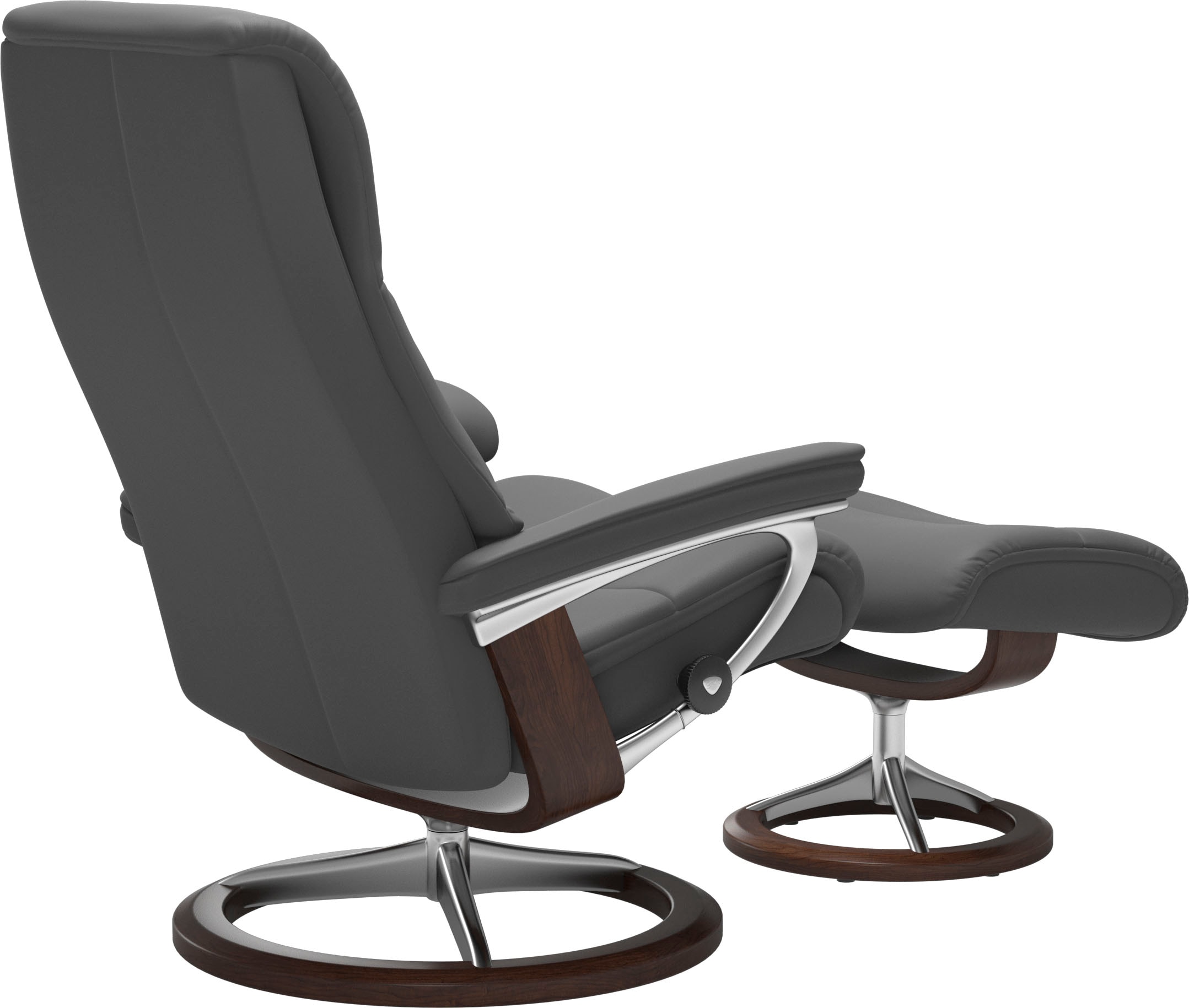 Stressless® Relaxsessel »View« Set, Relaxsessel mit Hocker,  mit Signature Base, Größe M,Gestell Braun