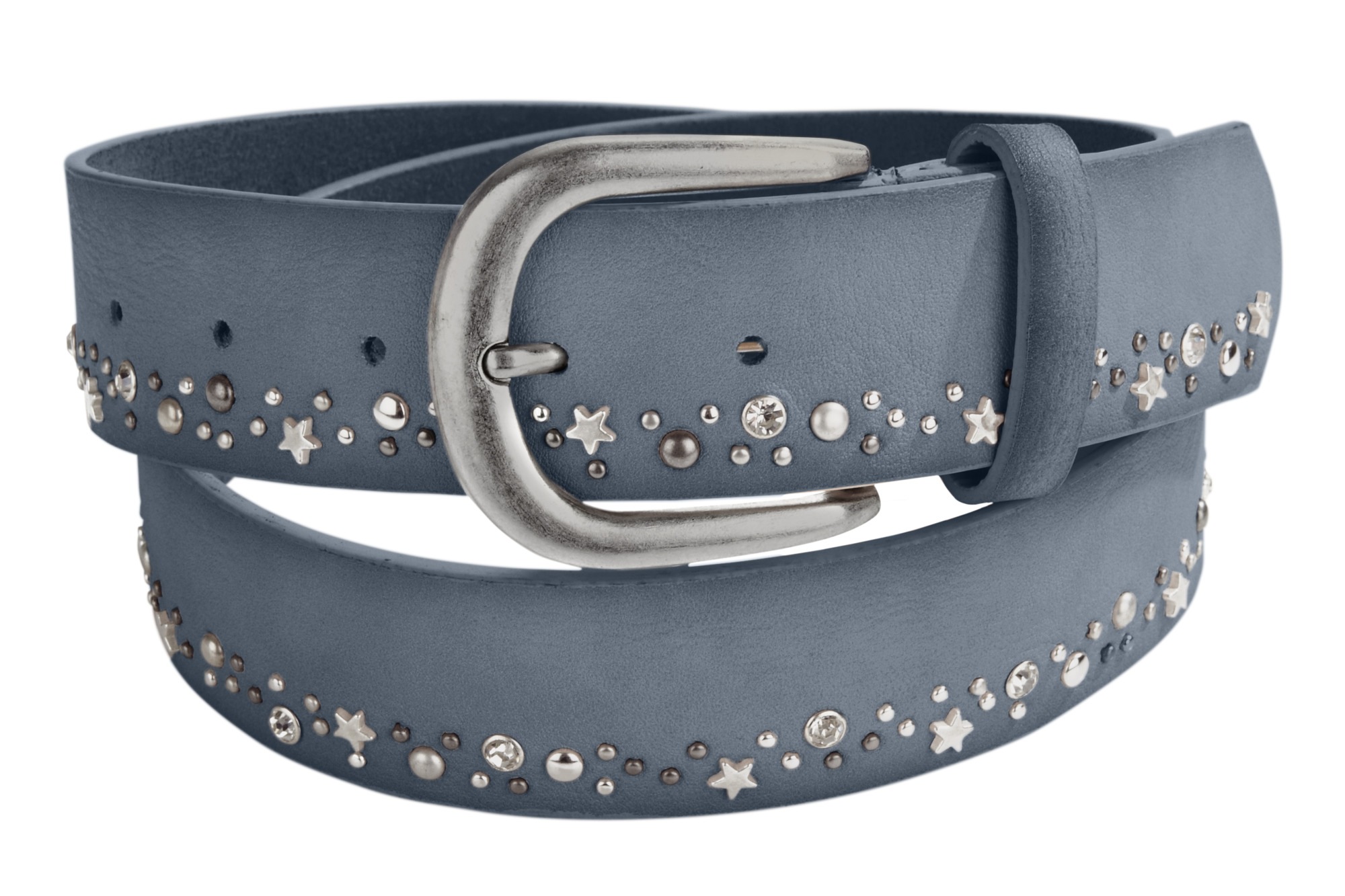 heine Nietengürtel, mit Metallic-Finish