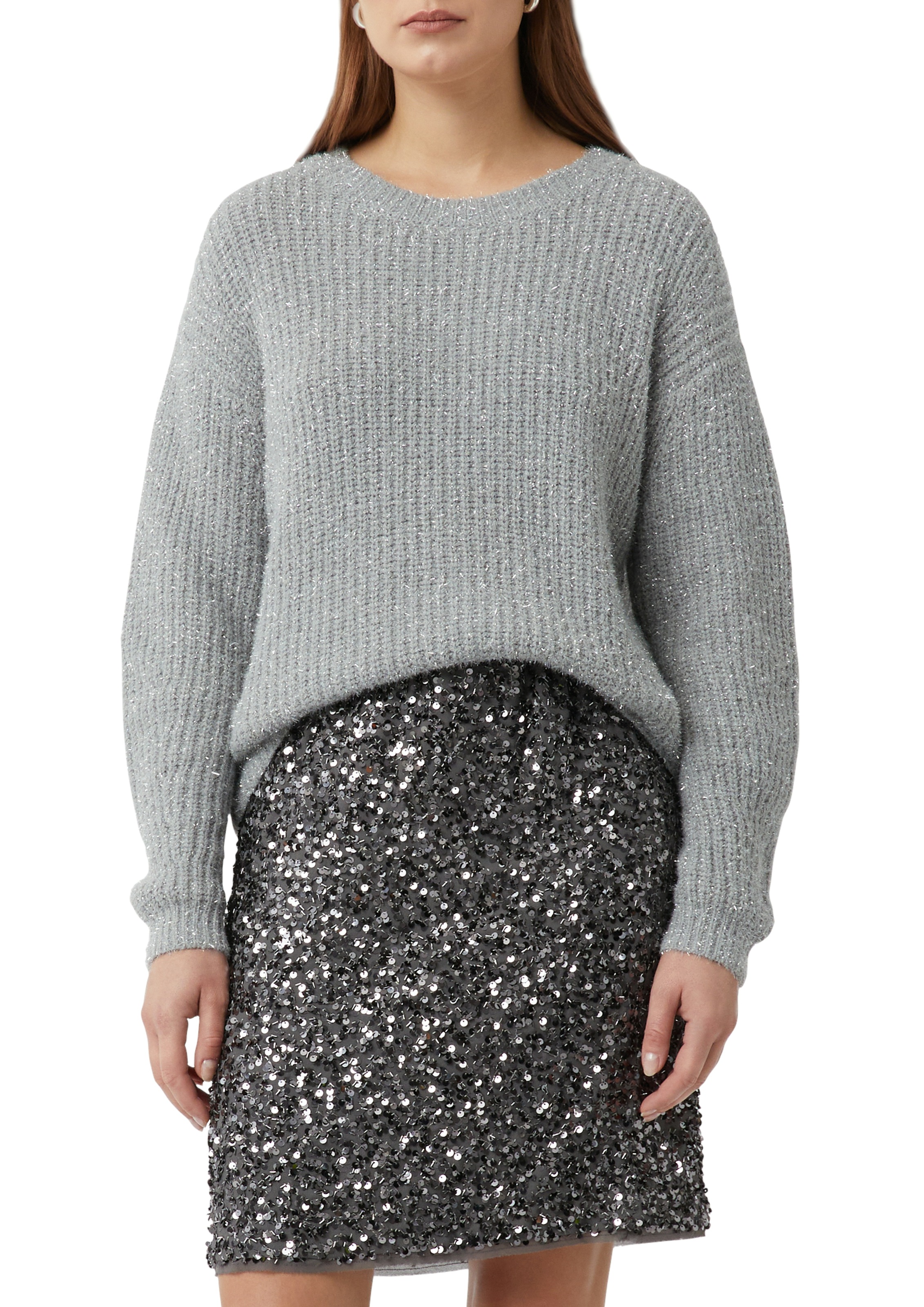 Comma Strickpullover mit Glitzerfäden