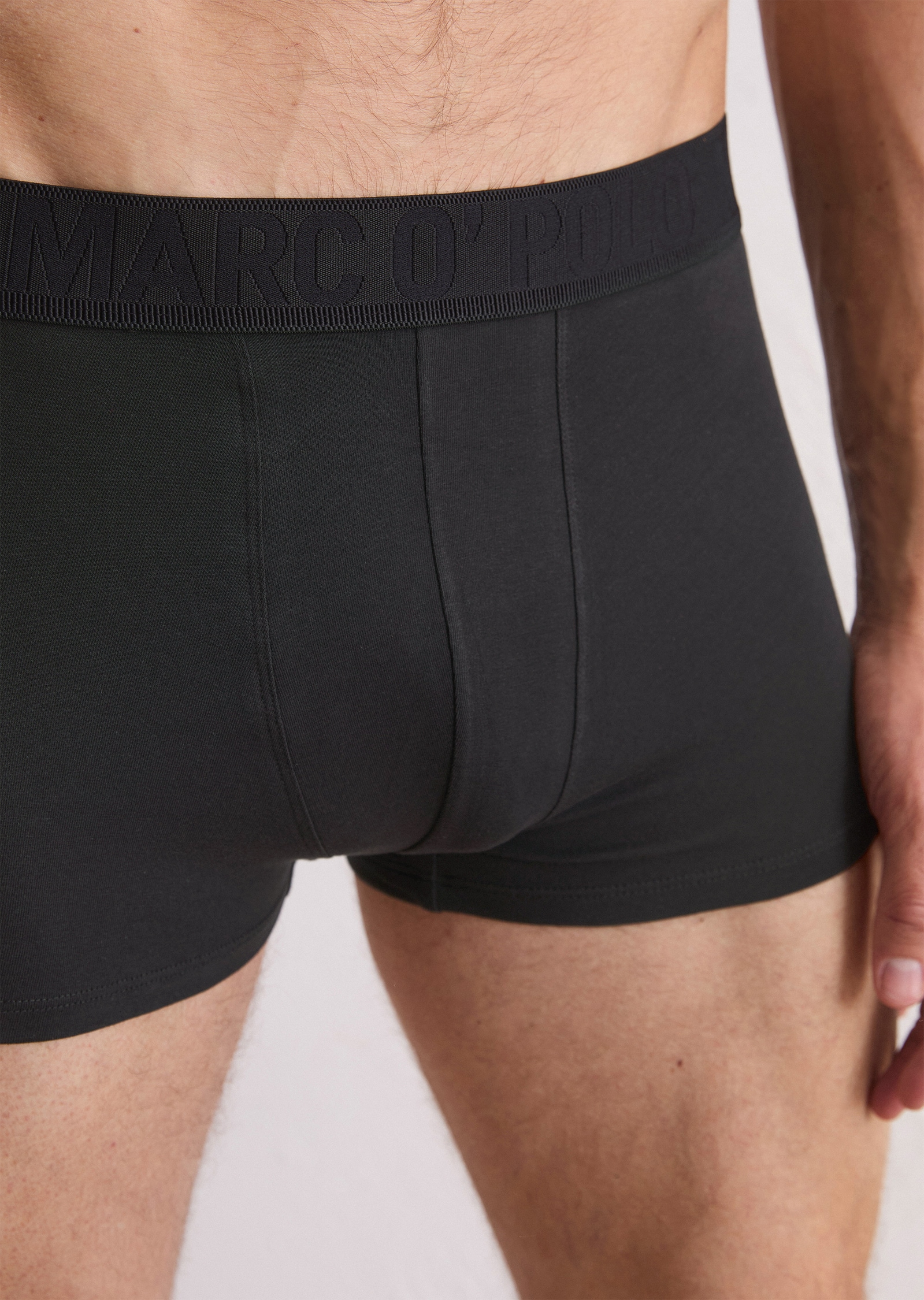 Marc O'Polo Trunk »Essentials«, (3er Pack), ohne Eingriff, Logo-Bund, elastisch, Baumwollmix, atmungsaktiv