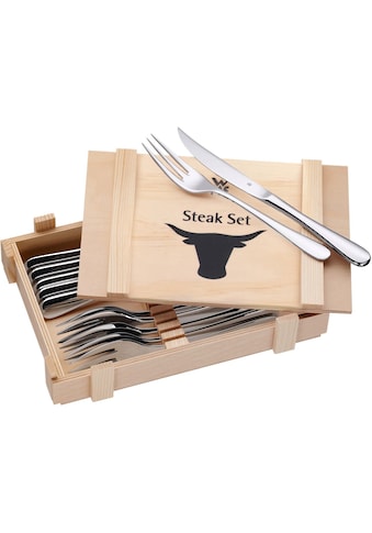 WMF Steakbesteck, (Set, 12 tlg.), Cromargan® Edelstahl Rostfrei 18/10, inkl. Holzkiste kaufen