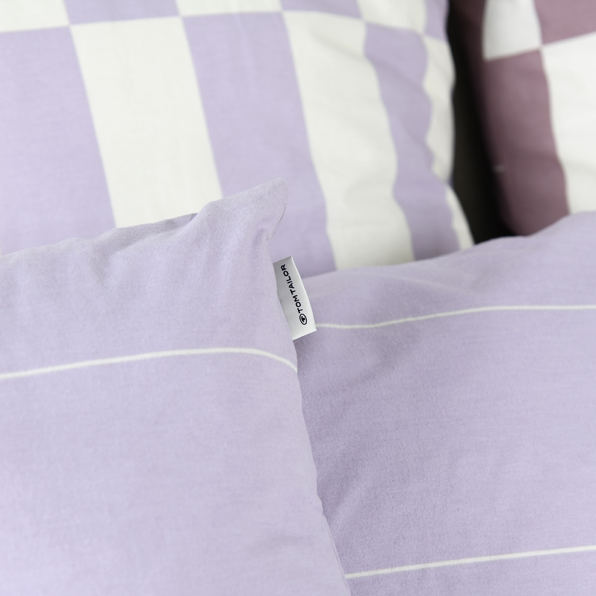TOM TAILOR HOME Kissenbezug »Bold Check« in Soft-Renforcé Qualität