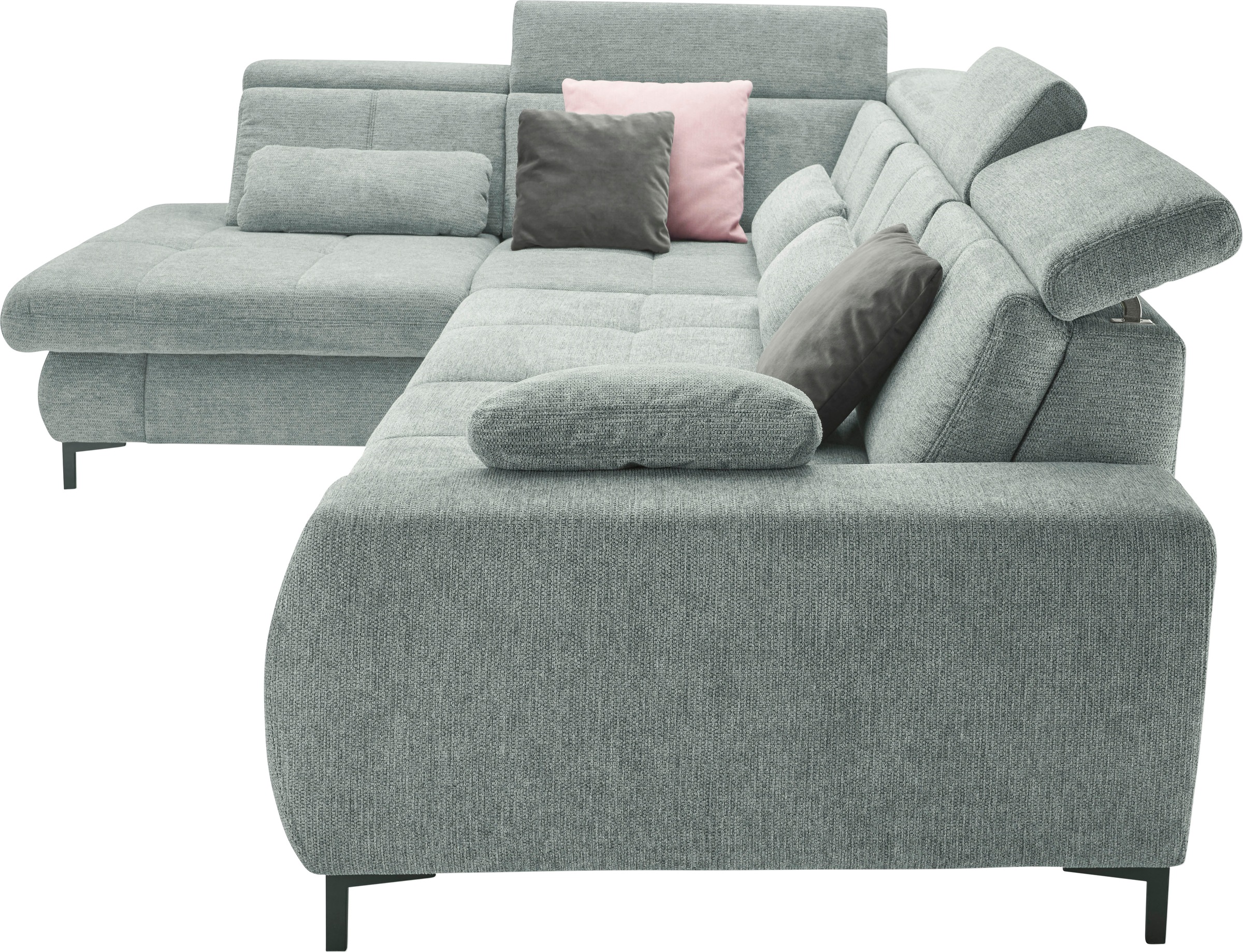 set one by Musterring Ecksofa »SO 3400, Komfortsitzhöhe 47cm oder 49cm, inkl. Sitztiefenverstellung«, verschiedene Funktionen, Kaltschaumpolsterung, Stellmaße 220 x 317 cm