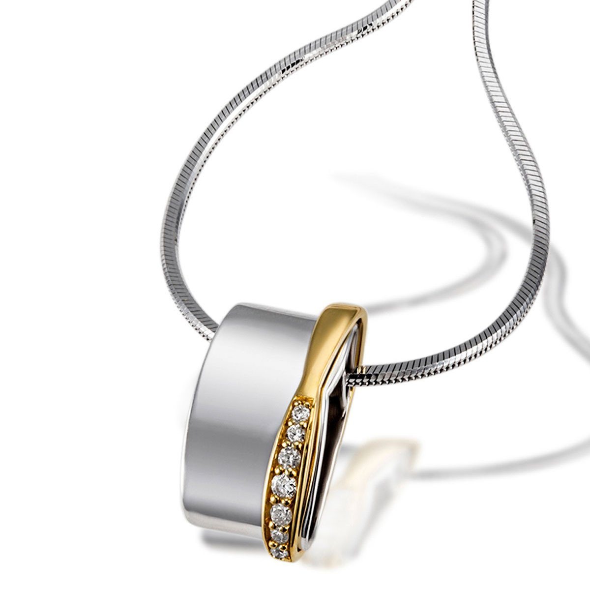 goldmaid Collier 925/- Sterlingsilberl 7 Brillanten 0,08 ct. P2/H