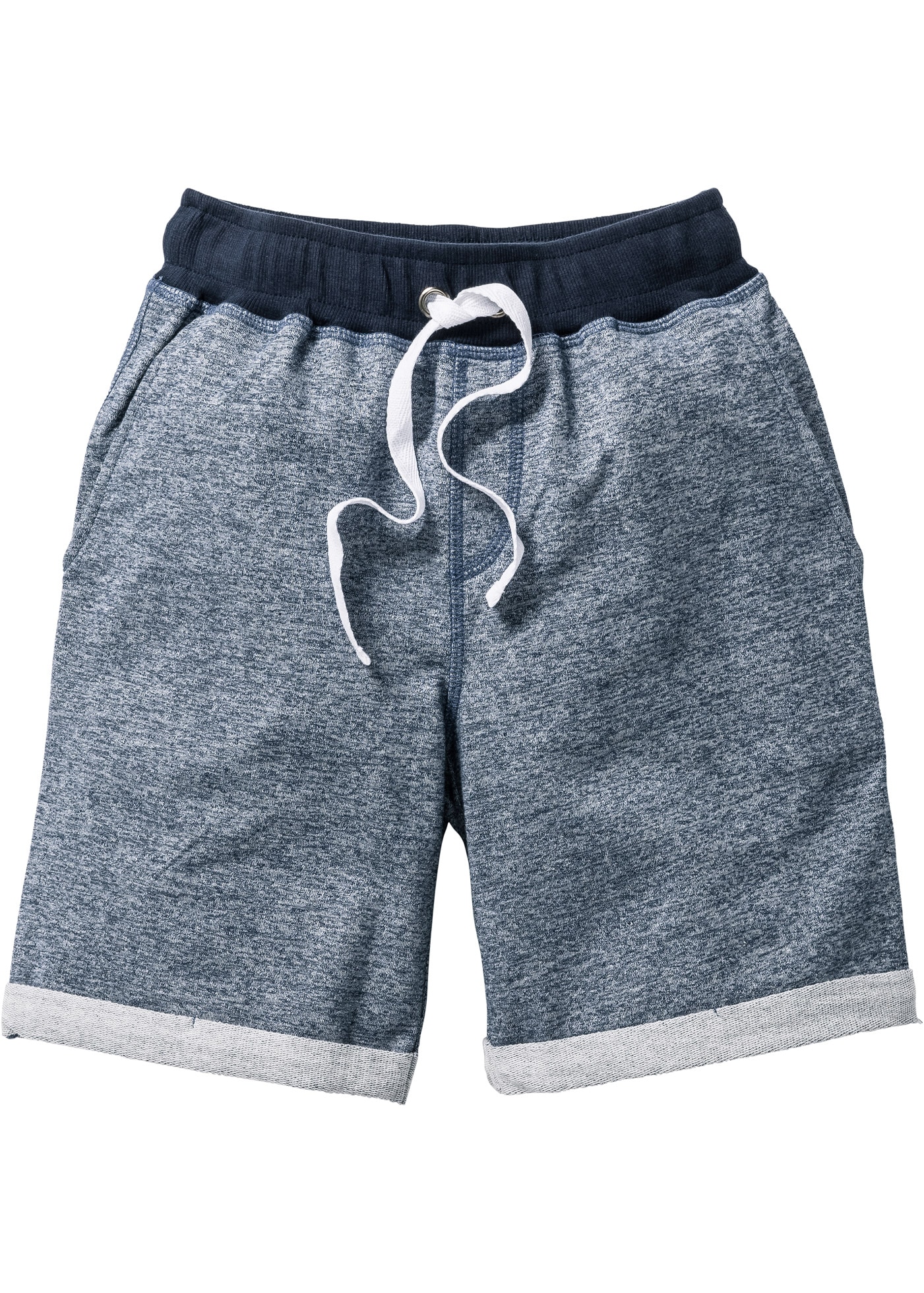 bonprix Sweatbermudas  aus Baumwolle und Polyester, lockere Passform, mit gekrempeltem Saum