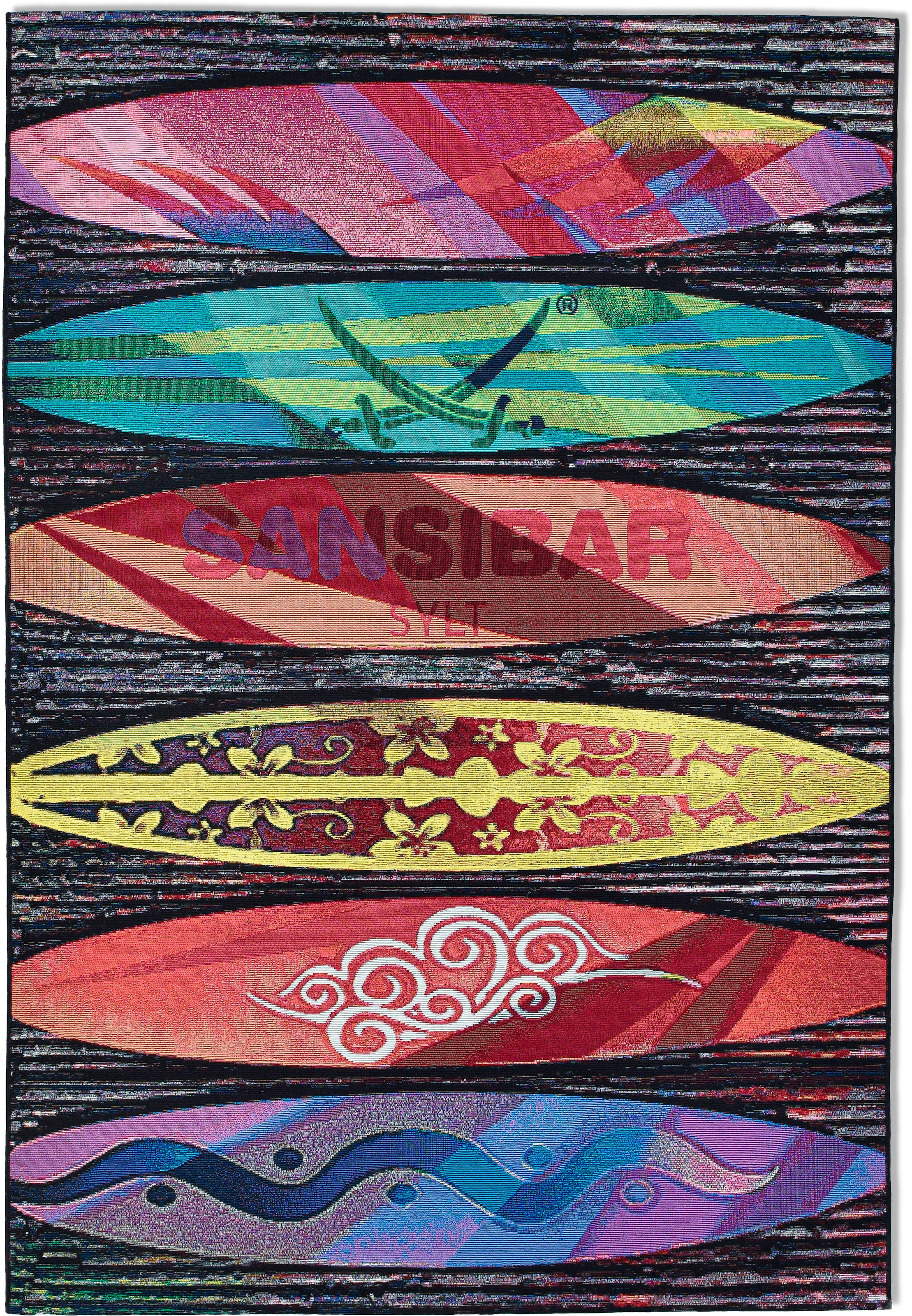 Sansibar Teppich »Rantum Beach modernes SA-016«, bei OTTO Motiv Holzdielen Design, rechteckig, Flachgewebe