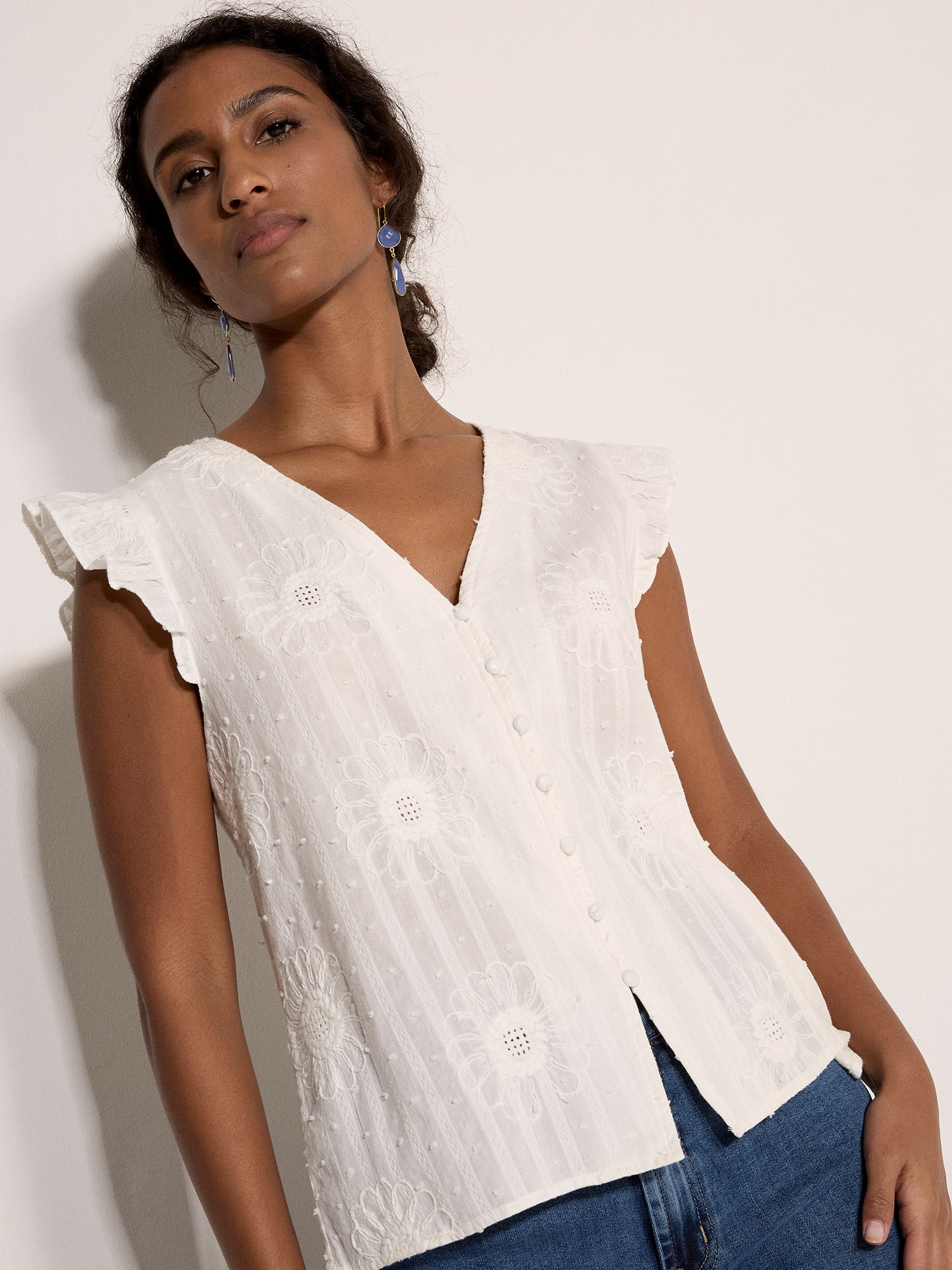 Apricot Klassische Bluse »Bluse« mit Stickerei