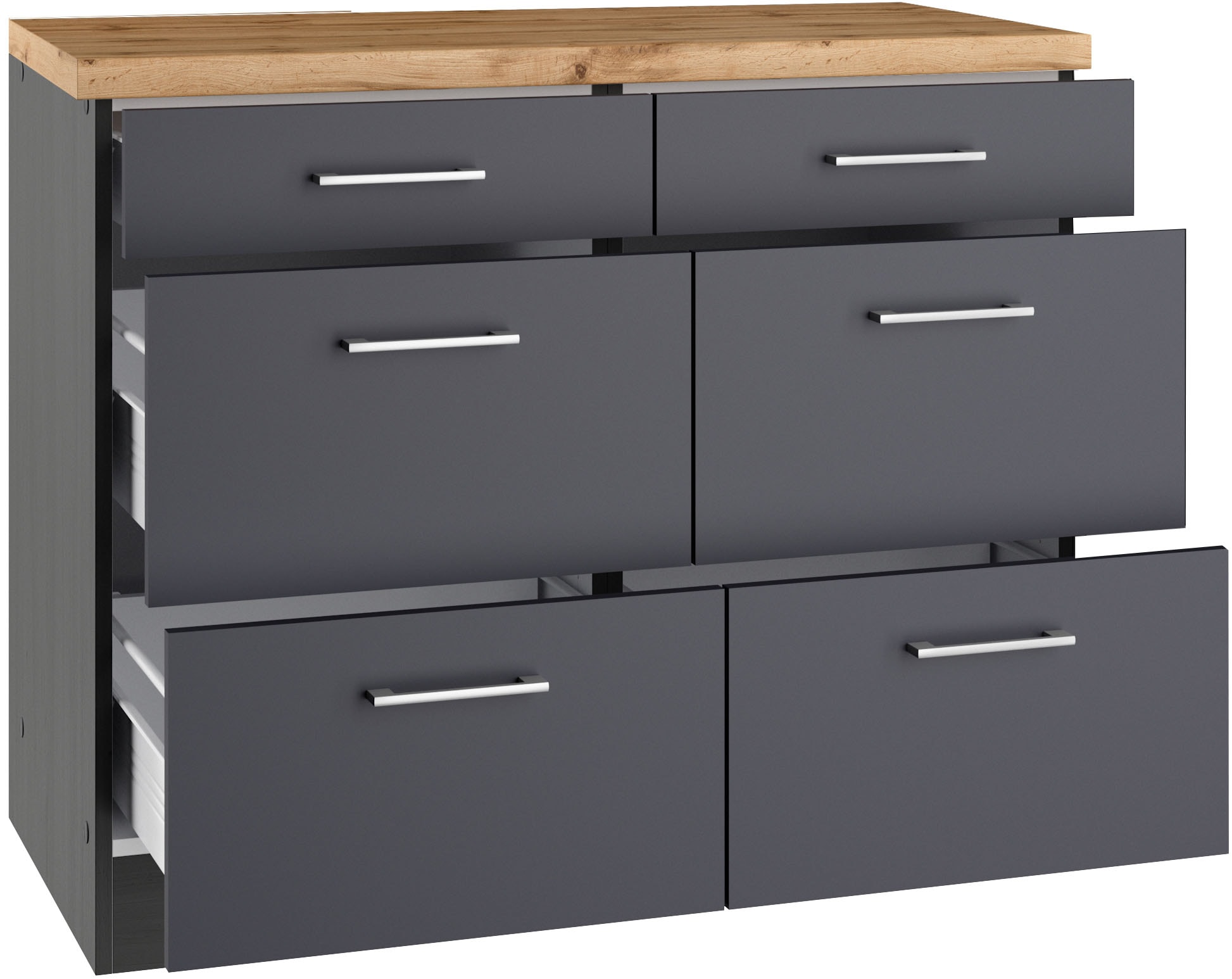 KOCHSTATION Unterschrank »KS-Milan«, HELD Möbel, Auszugschrank 50 cm, matte oder hochglänzende Fronten