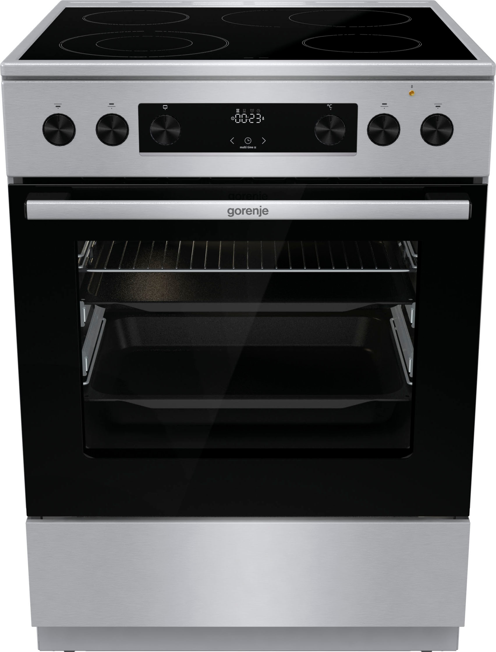 Gorenje Elektro-Standherd »GECS6C70XPA« mit 2-fach-Teleskopauszug Aqua Clean Knusprig genießen – ganz ohne Extra-Kalorien - dank AirFry-Funktion in...