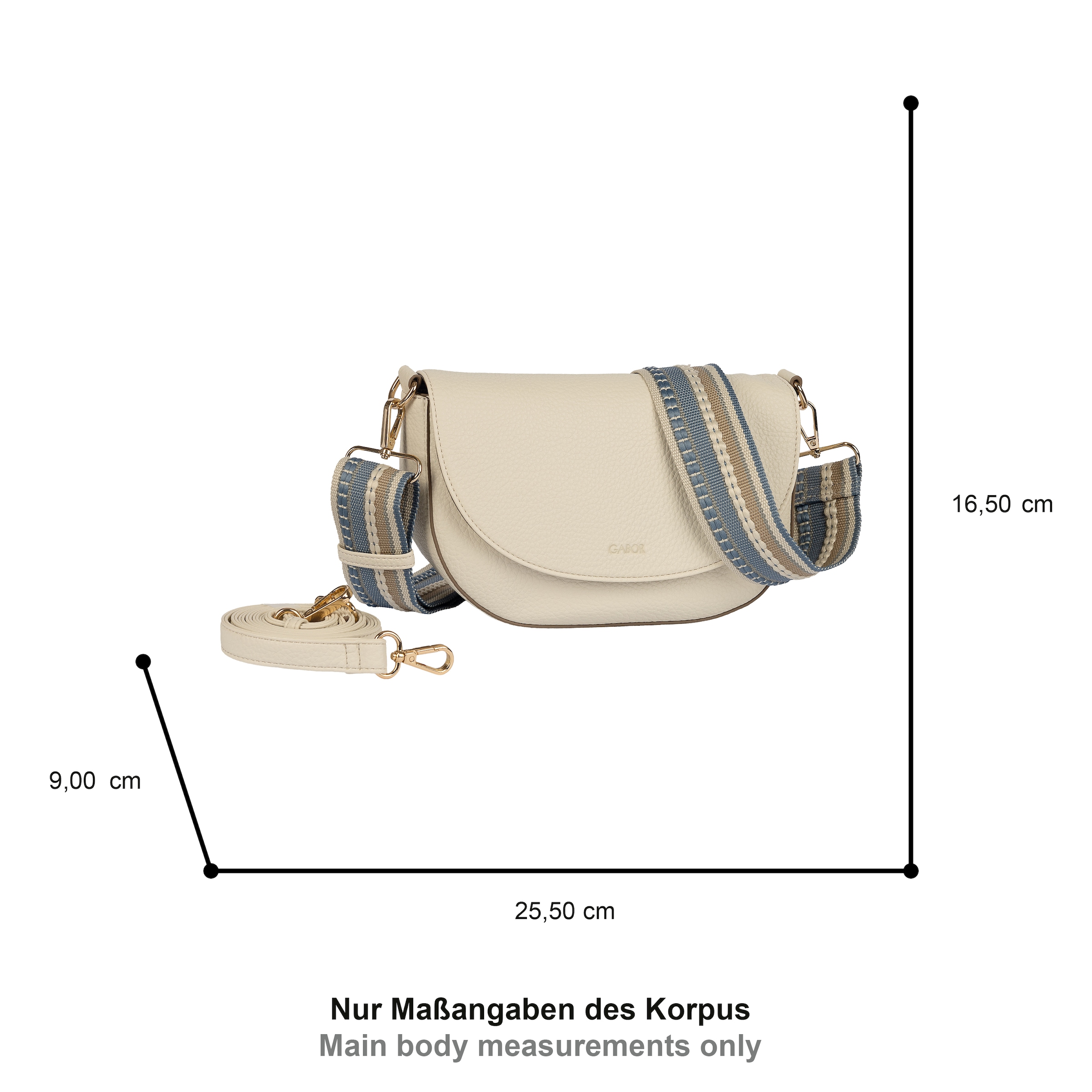 Gabor Satteltasche »Linda Summer« Damen Umhängetasche, Schultertasche mit dezentem Logo