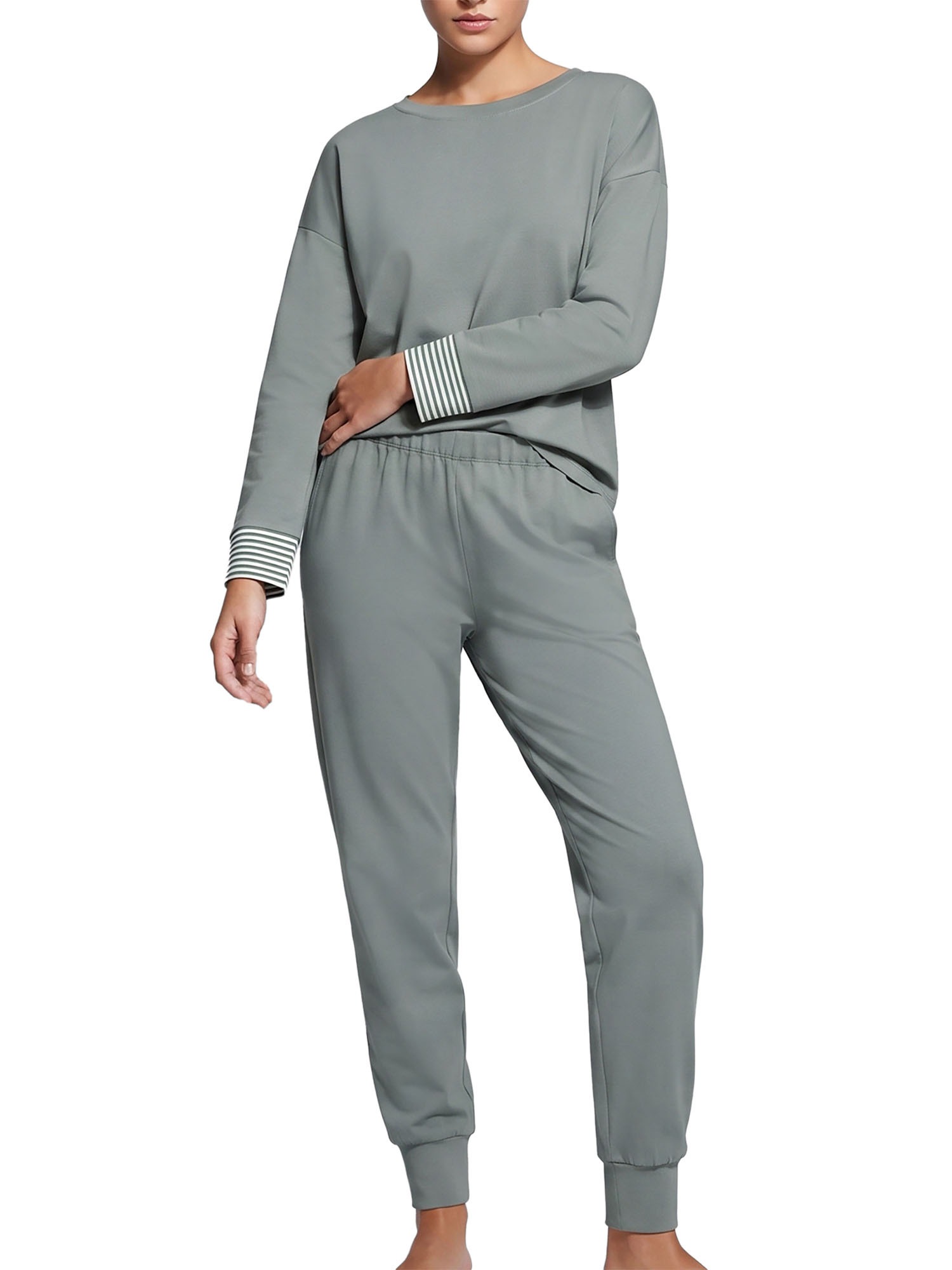 Ammann Schlafanzug »Damen langarm Shirt, lange Hose Night & Relax« 1 Stk.