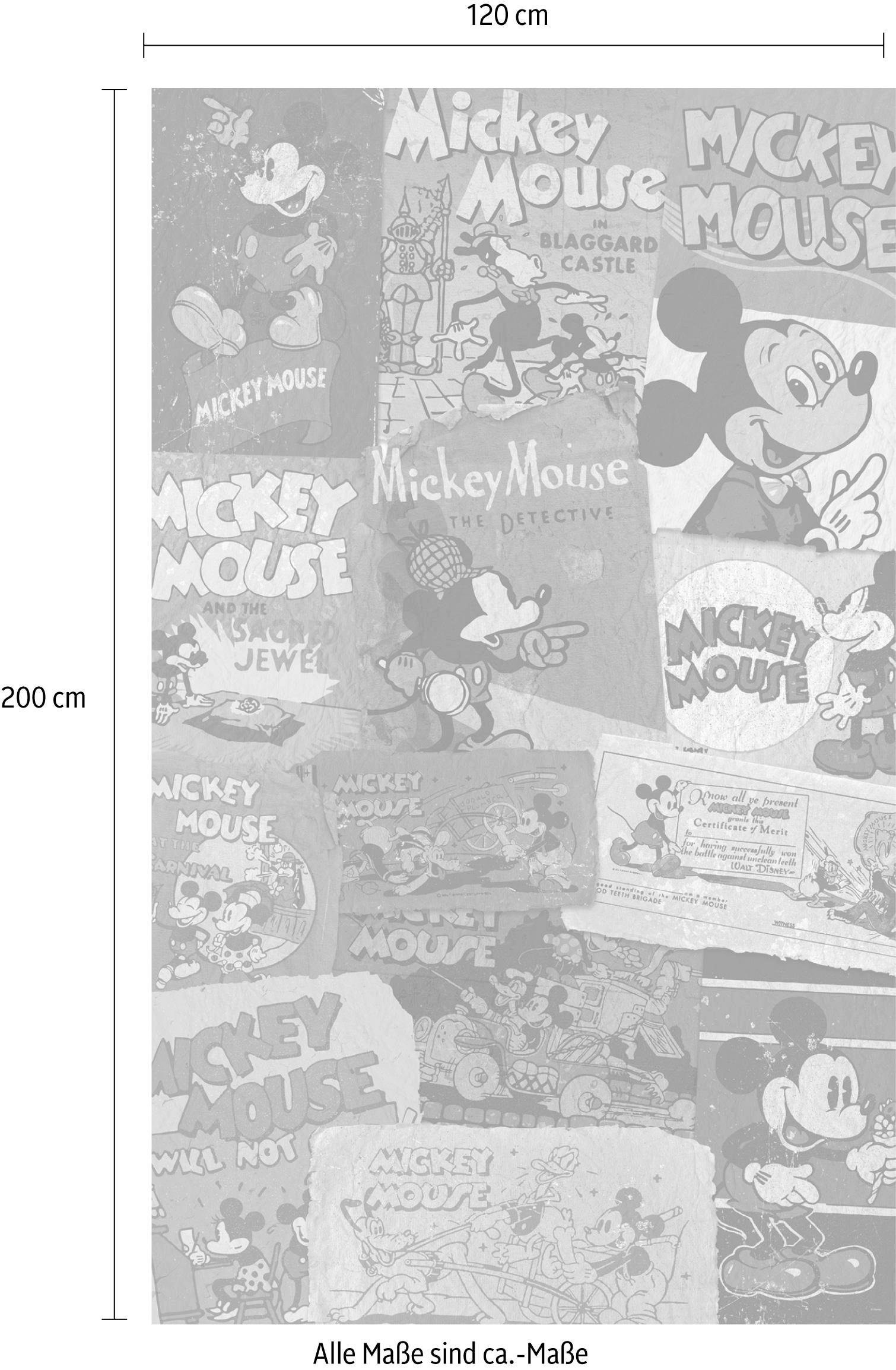 Komar Vliestapete »Digitaldruck Vlies - Mickey - Billboard - Größe 120 x 200 cm«, bedruckt, Kinderzimmer