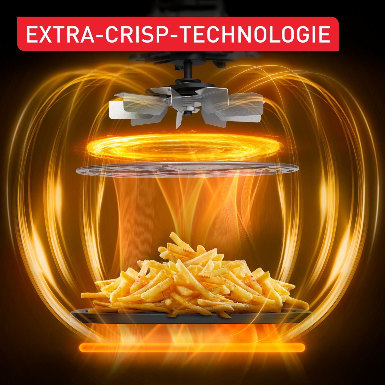 Tefal Heißluftfritteuse »FW4018 Easy Fry XL Surface mit Pizzabackfunktion«, 2200 W, Extra-Crisp-Technologie, spart Zeit und Energie, Sichtfenster, FW4018