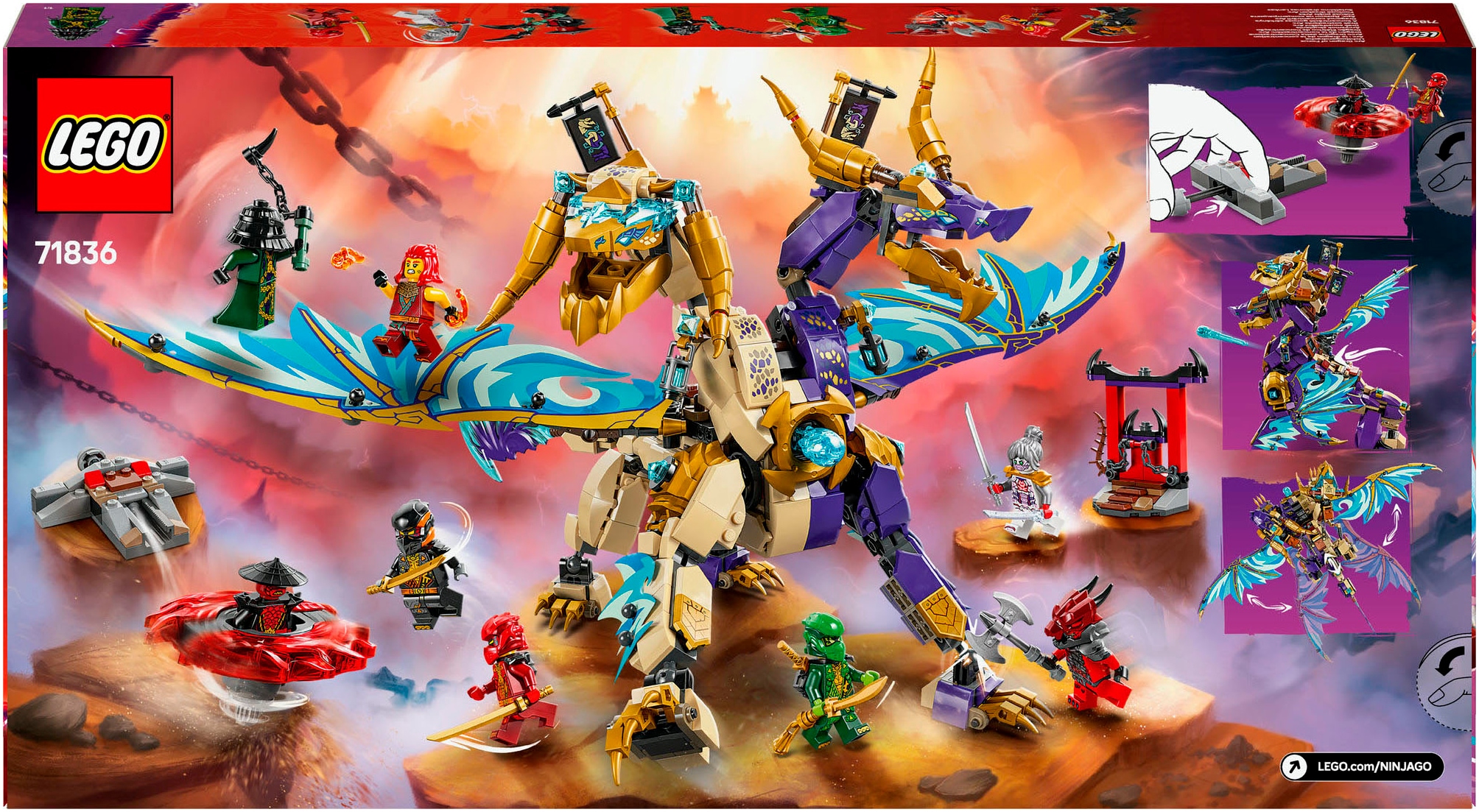 LEGO® Konstruktionsspielsteine »Lichtbogendrache (71836), LEGO® Ninjago«, (869 St.), Made in Europe