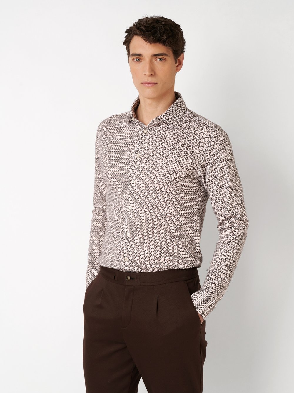 DESOTO Langarmhemd »Jersey Casual Kent«