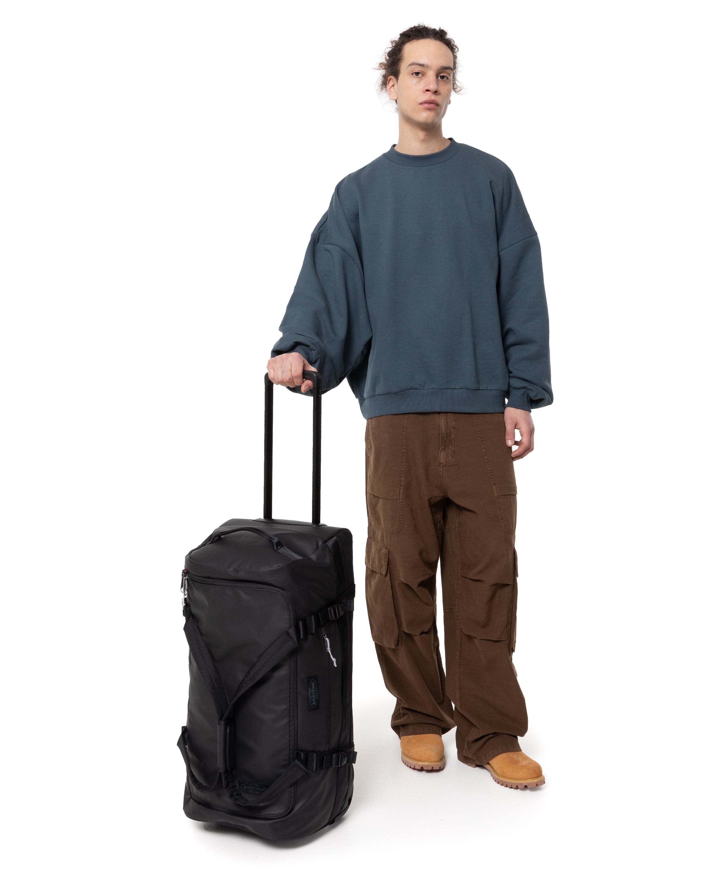 Eastpak Weichgepäck-Trolley »DUFFEL PACK WHEEL M TARP BLACK2« 60 l 2 Rollen Reisetasche mit Rollen Weichgepäck Koffer Aufgabegepäck