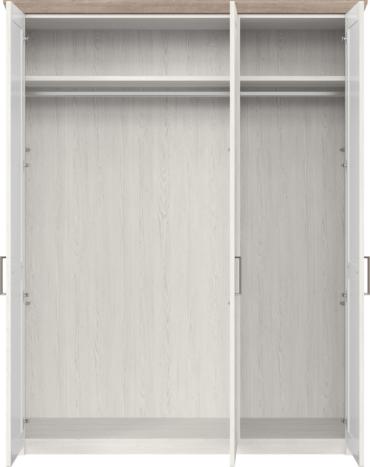 set one by Musterring Kleiderschrank »York Schlafen«, (1 St.), mit Holztüren und Kranz in Eiche, versch. Breiten, Höhe 207 x T60cm