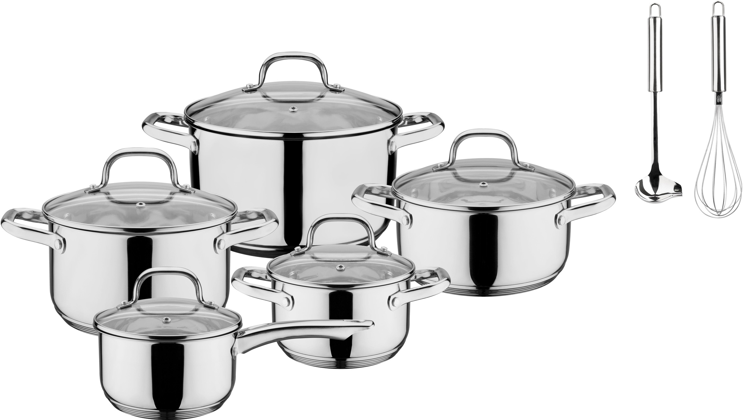 GSW Topf-Set »Trentino«, Edelstahl, (Set, 12 tlg.), Induktion