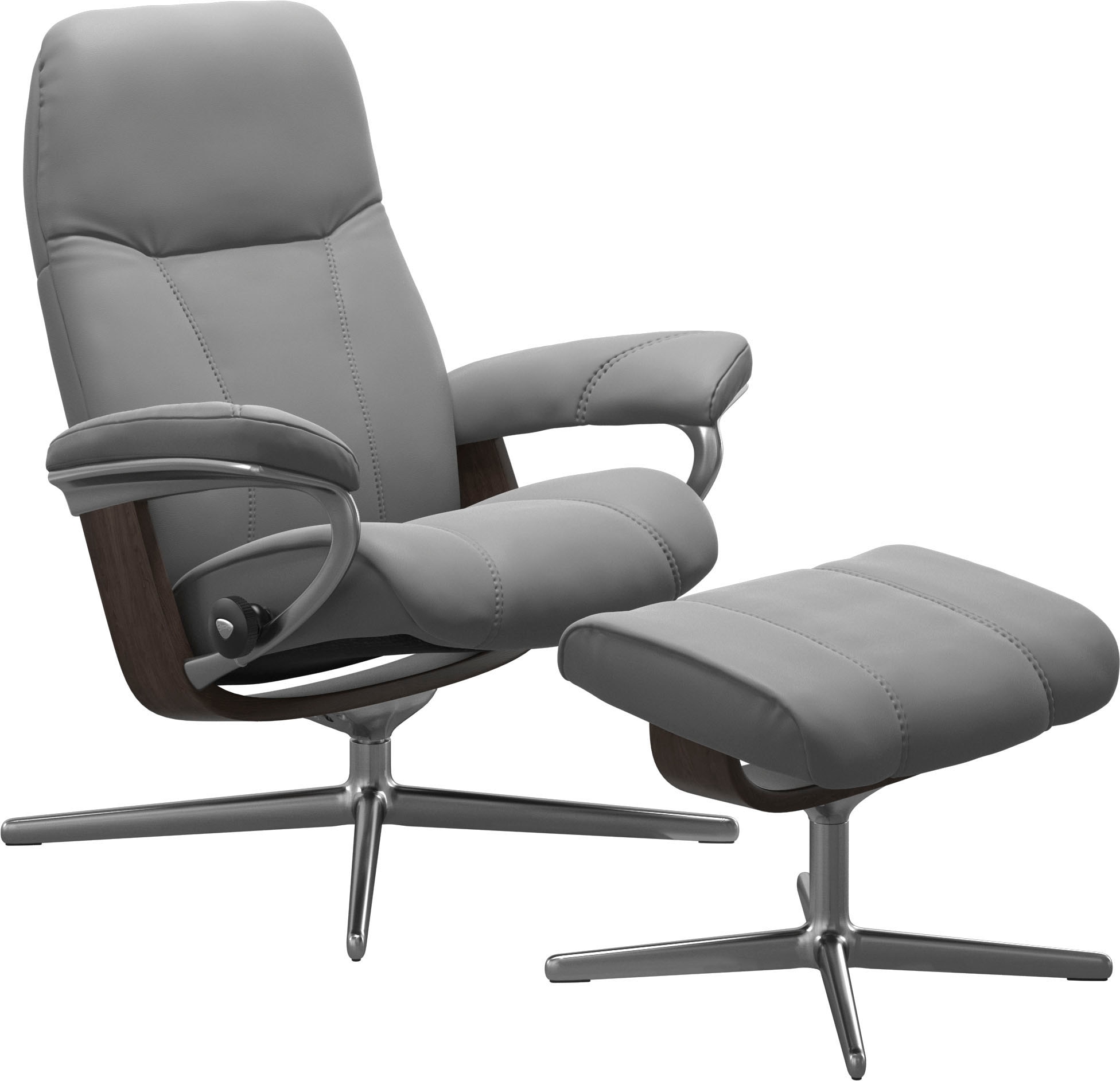 Stressless® Fußhocker »Consul« mit Cross Base, Größe S, M & L, Holzakzent Wenge
