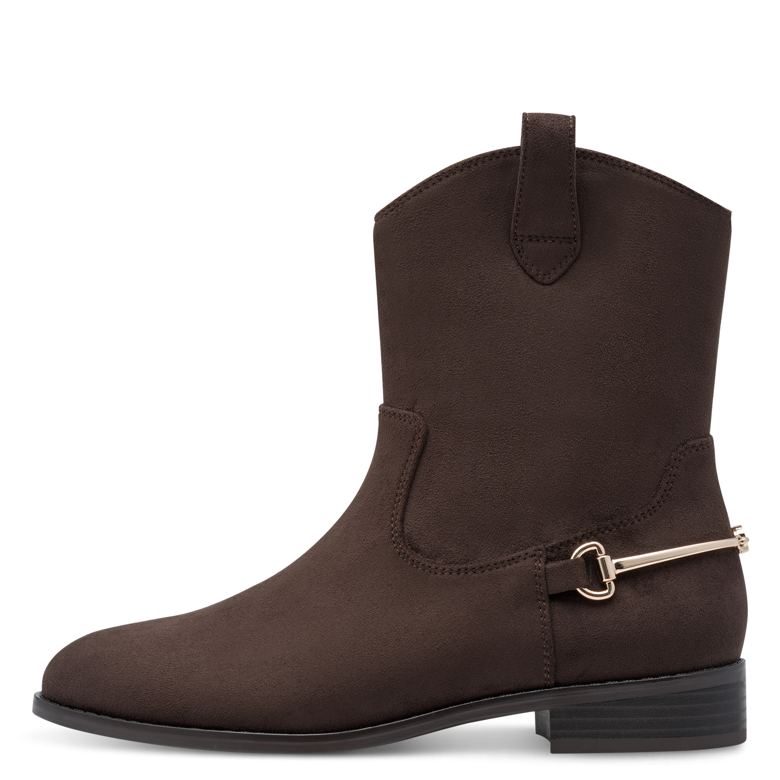 MARCO TOZZI Westernstiefelette  Ankle Boots, Cowboy Stiefel mit modischem Fersenschmuck