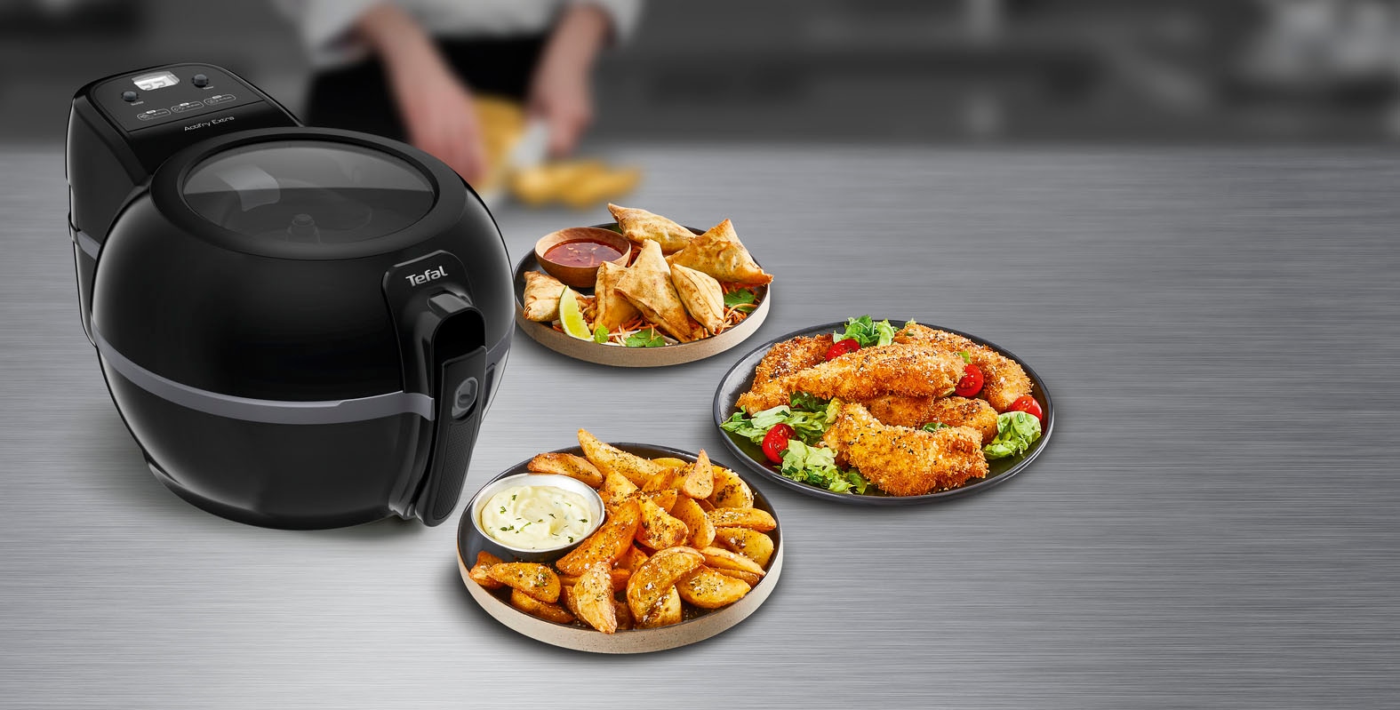 Tefal Heißluftfritteuse »FZ7228 ActiFry Extra«, 1500 W, Fassungsvermögen 1,2 kg, Timer, geruchsfrei