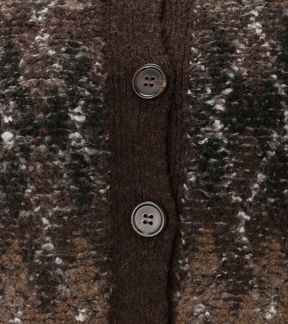 Aniston CASUAL Strickjacke mit trendfarbenen, melierten Rauten-Muster - NEUE KOLLEKTION
