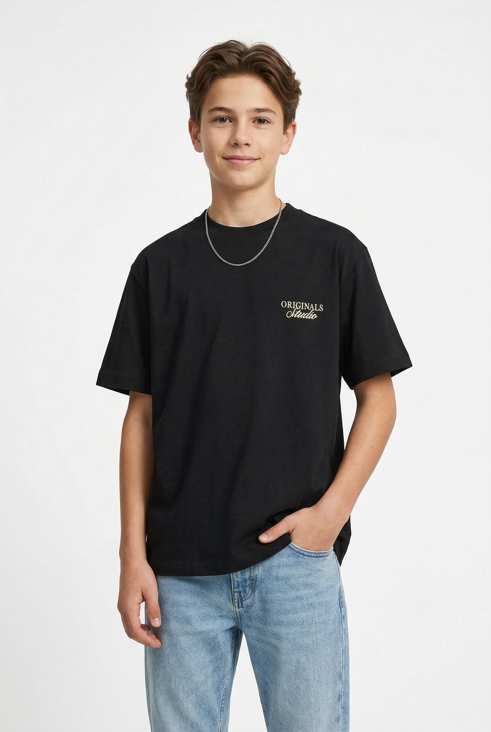 Jack & Jones Junior T-Shirt »JORNORREBRO TYPO TEE SS CREW NECK SN JNR«
