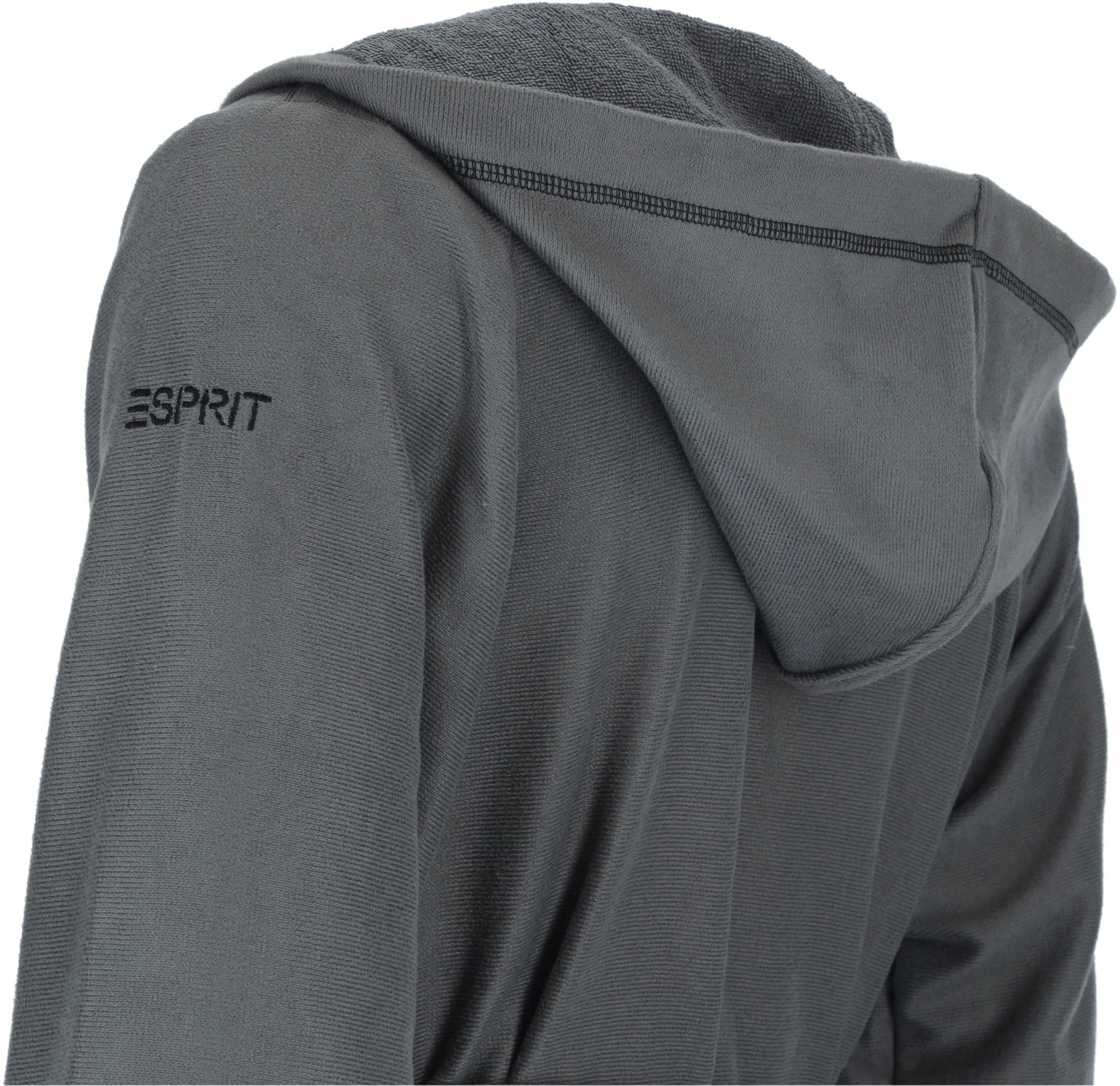 Esprit Unisex-Bademantel »Modern Life, ideal für Sauna & Spa, Hotelbademantel, Morgenmantel«, (1 St.), Bunte Ziernähte