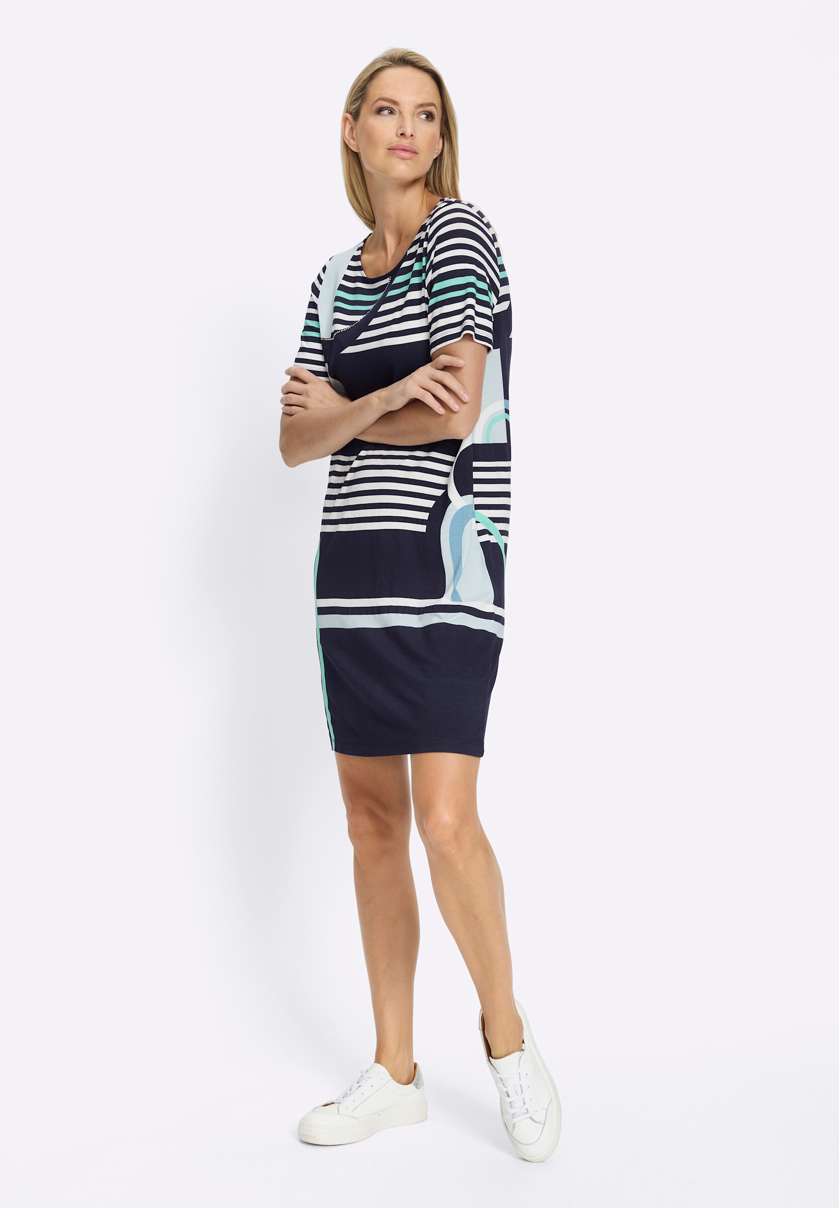 heine Shirtkleid »Druck-Kleid Druckkleid mit Grafikmuster« Ohne Taschen