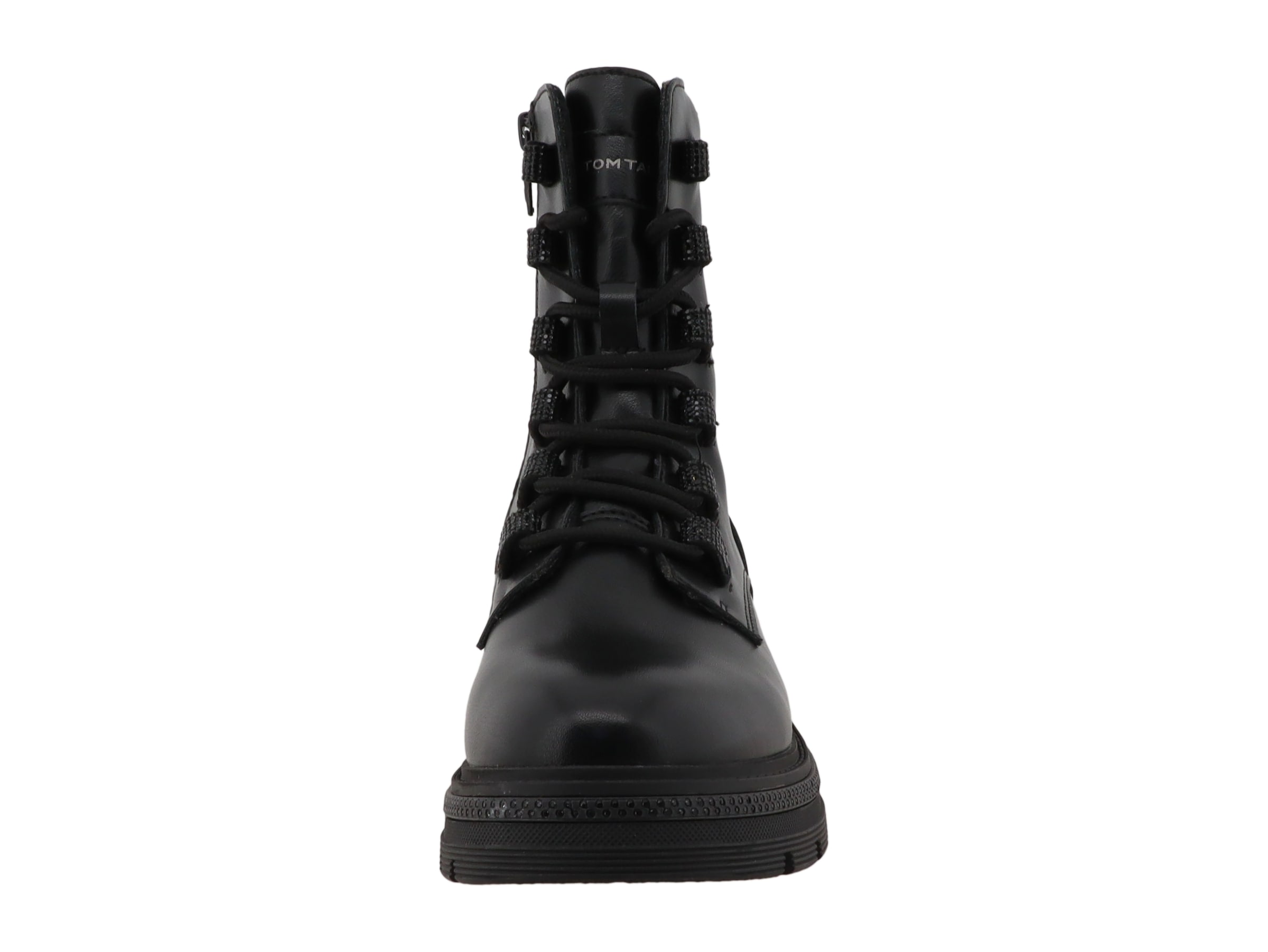 TOM TAILOR Schnürstiefelette  Blockabsatz, Schnürboots mit Glitzerdetails