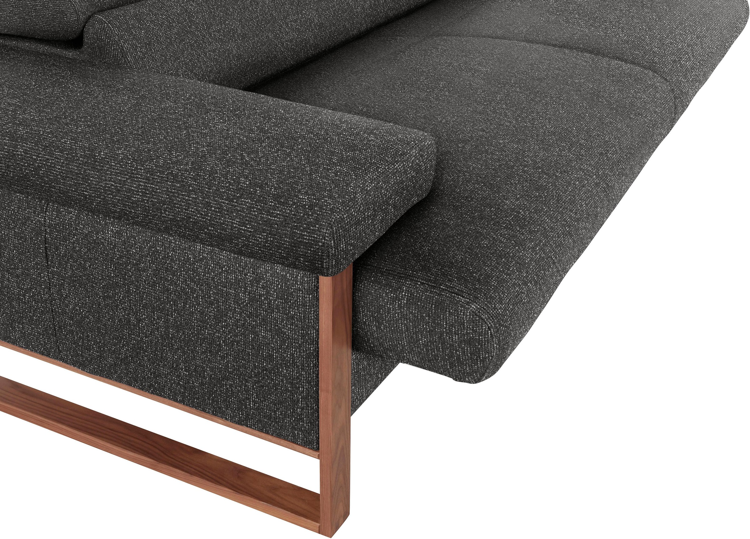 W.SCHILLIG 2,5-Sitzer »finn«, German Design Award 2016, Fußgestell Nussbaum natur, Breite 230 cm