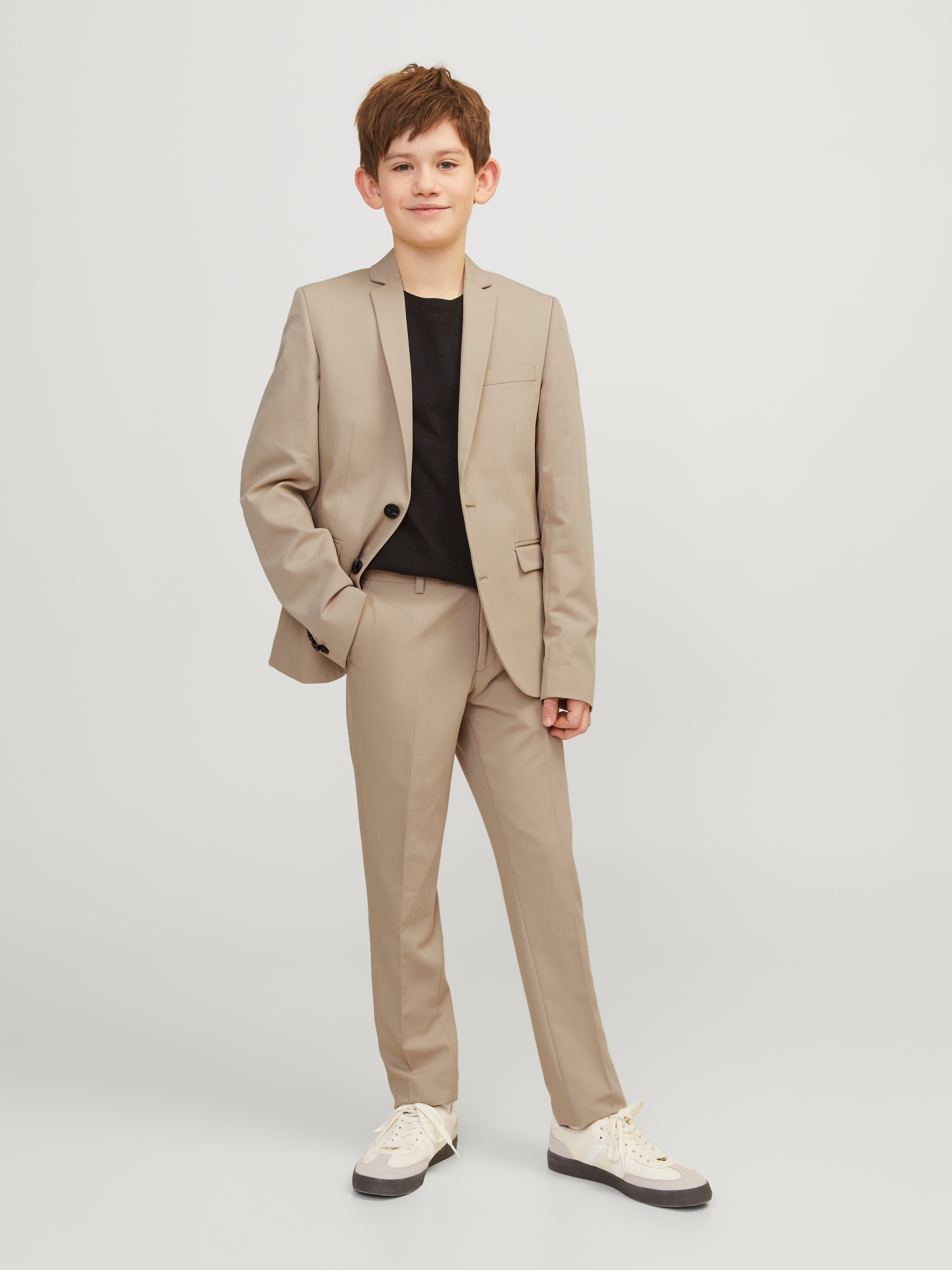 Jack & Jones Junior Anzughose »JPRSOLAR elastisch, pflegeleicht, komfortabel«  unifarben, modisch, slim fit, Web