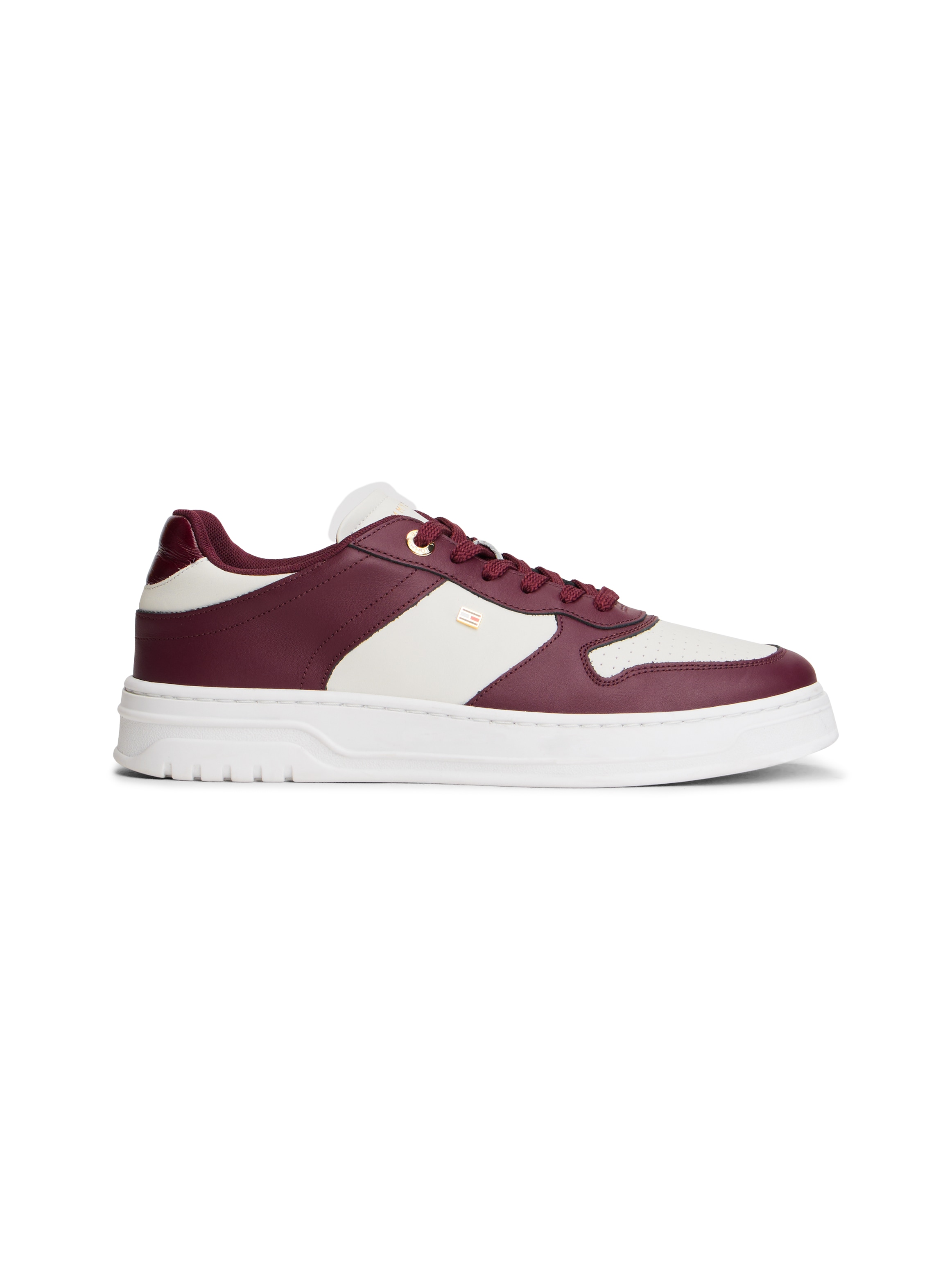 Tommy Hilfiger Plateausneaker »TH SPORTY CUPSOLE LEATHER«  , Freizeitschuh, Halbschuh, Schnürschuh mit seitlichem Logo