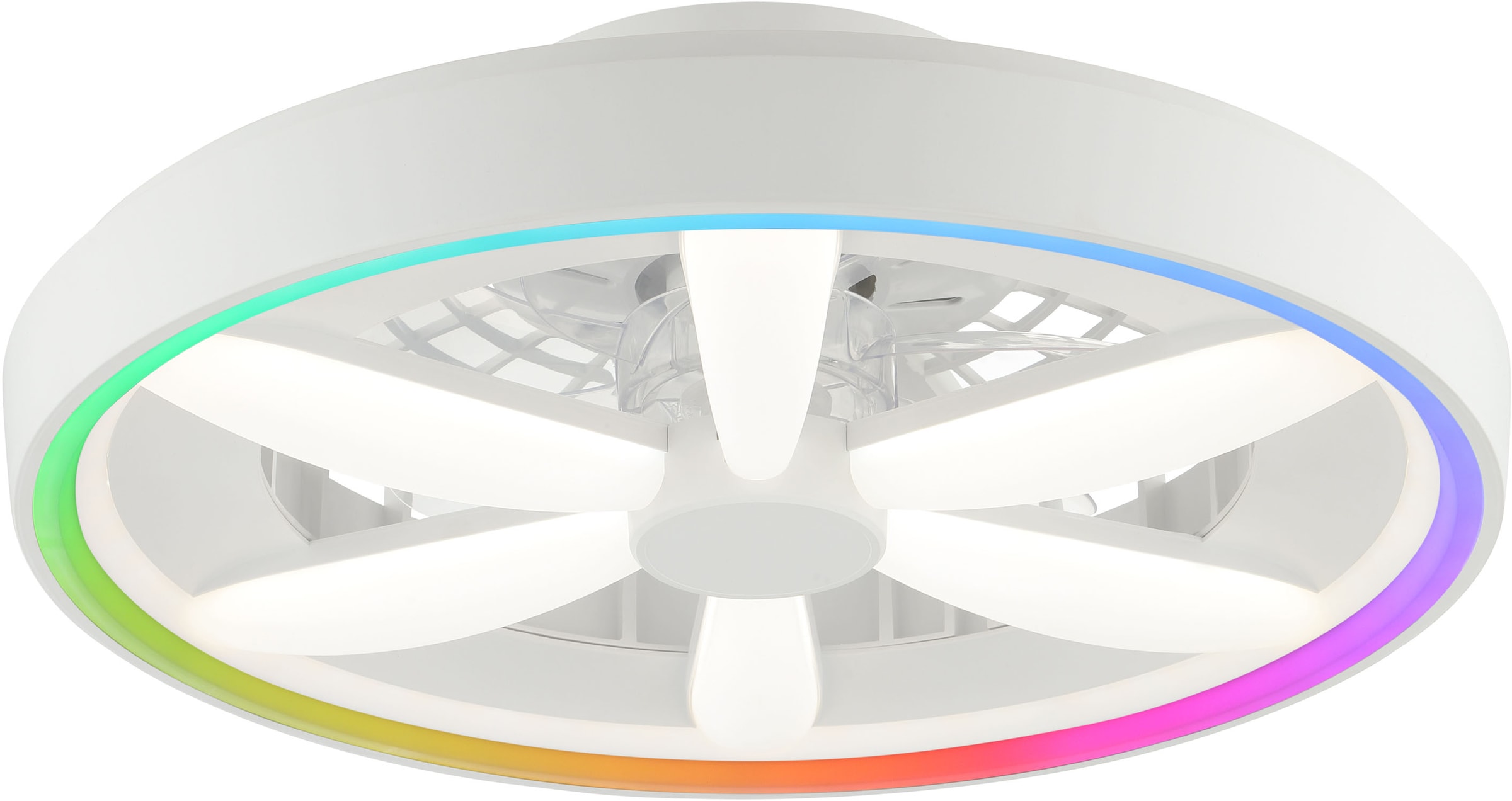 Hanseatic LED Deckenleuchte »DLV2205« LED-Modul 1 Stk. RGB | warmweiß - kaltweiß LED Ventilator, Ø 48 cm, 6400 lm, dimmbar, Fernbedienung